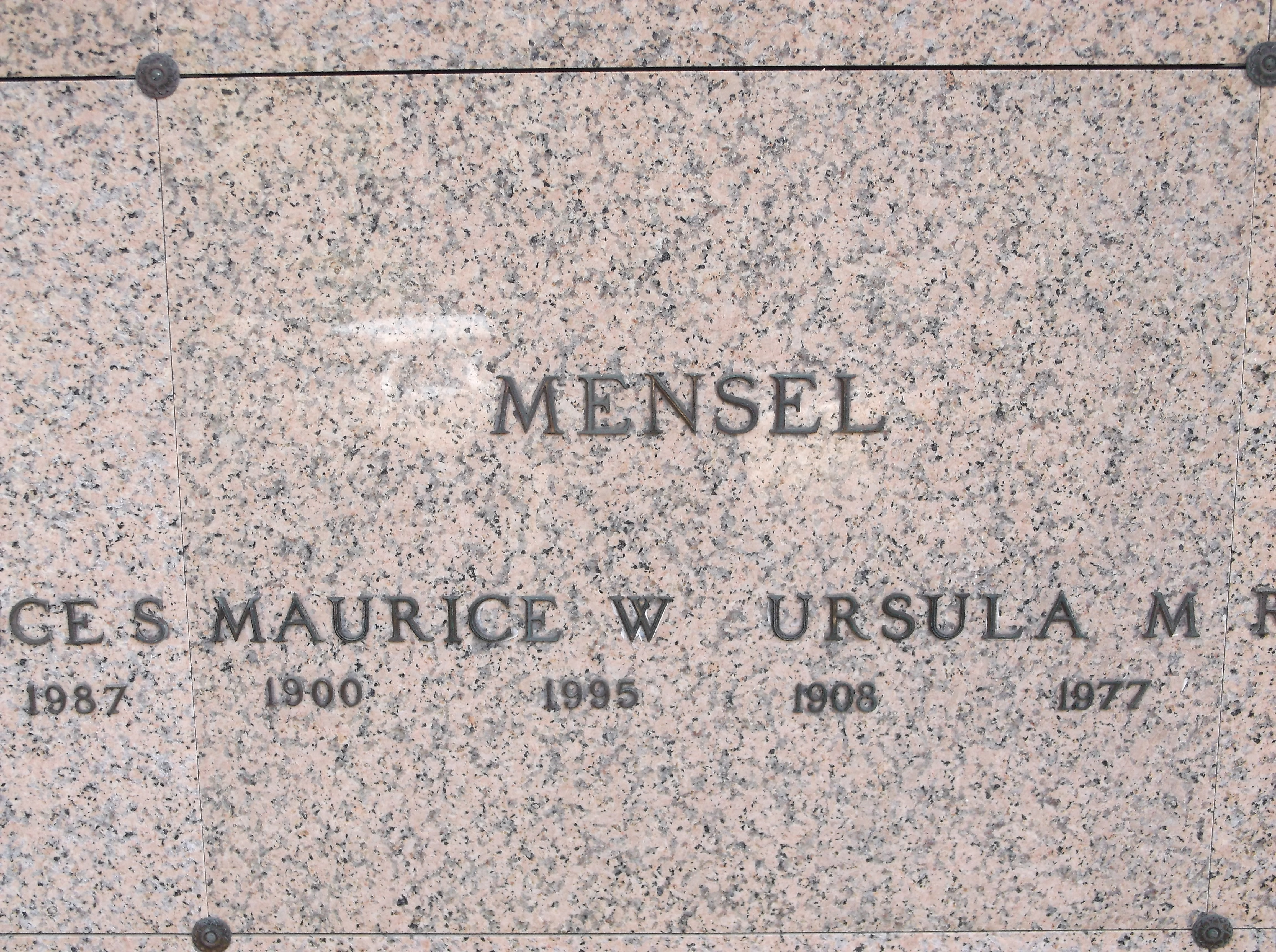 Maurice W Mensel