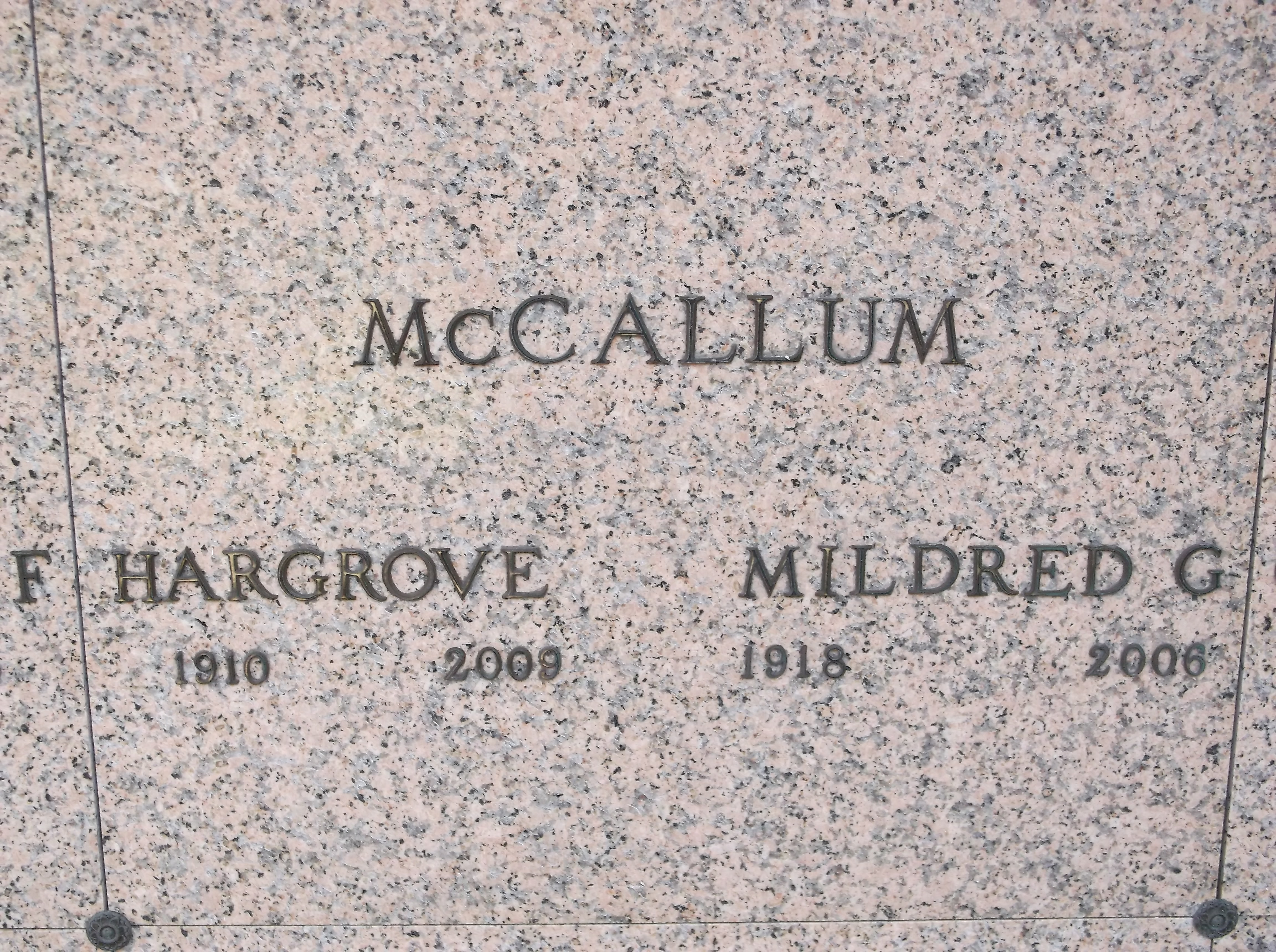 Hargrove McCallum