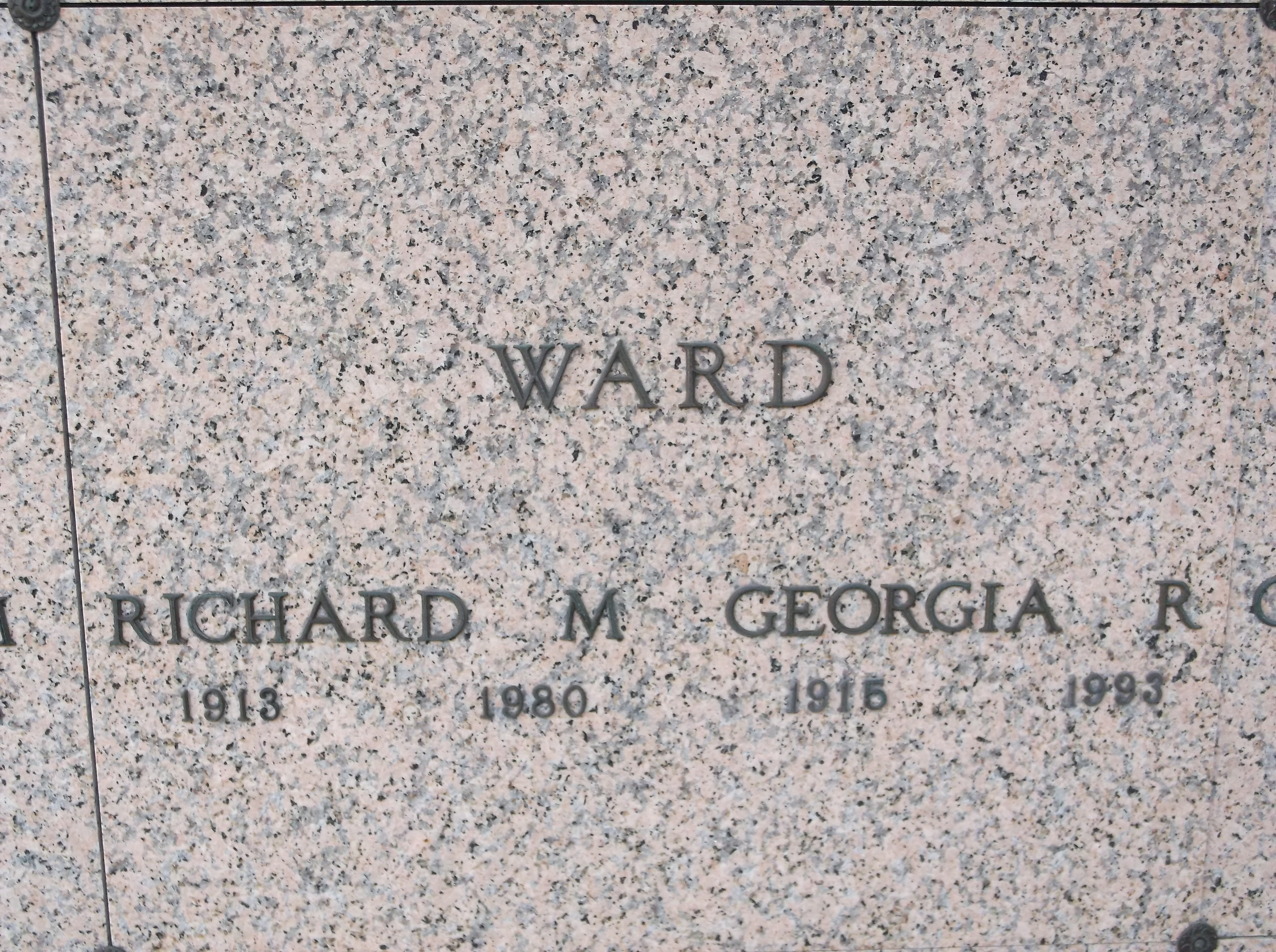 Richard M Ward