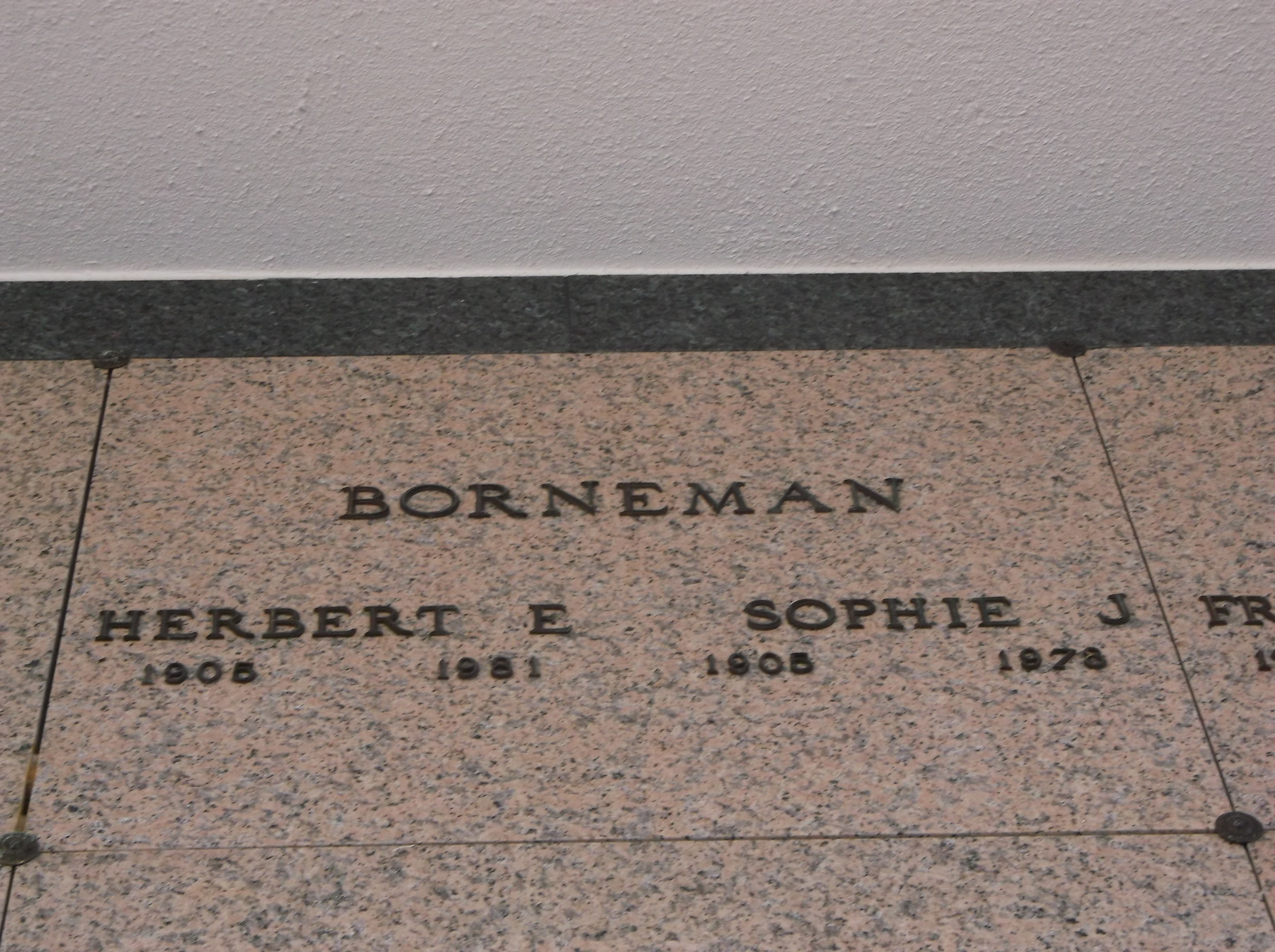 Herbert E Borneman