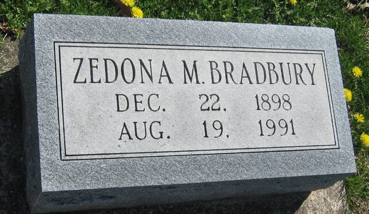 Zedona M Bradbury