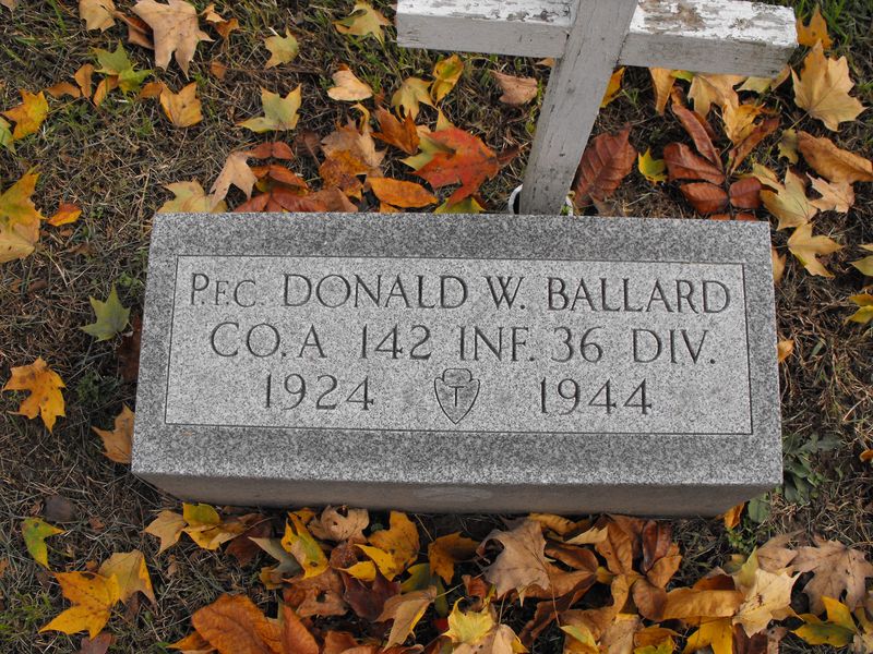 PFC Donald W Ballard