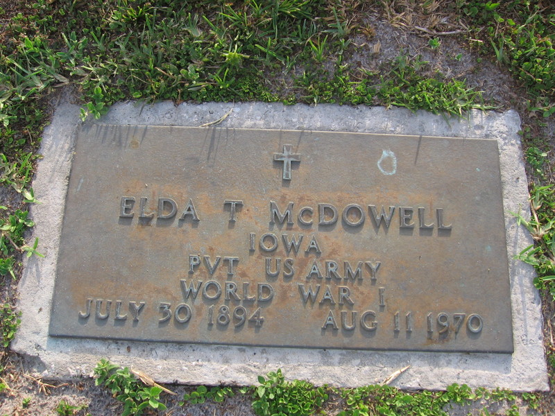 Pvt Elda T McDowell