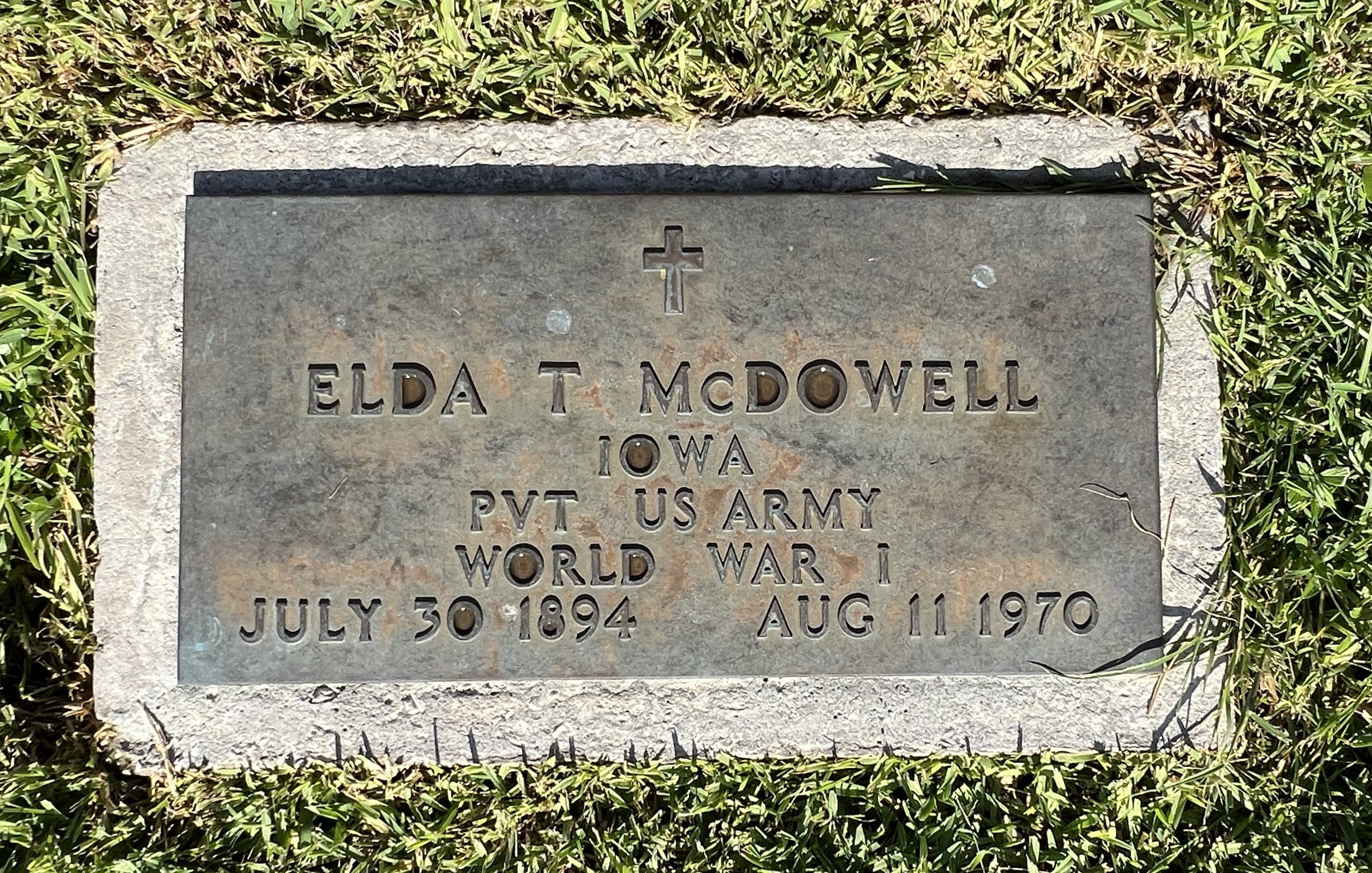 Pvt Elda T McDowell