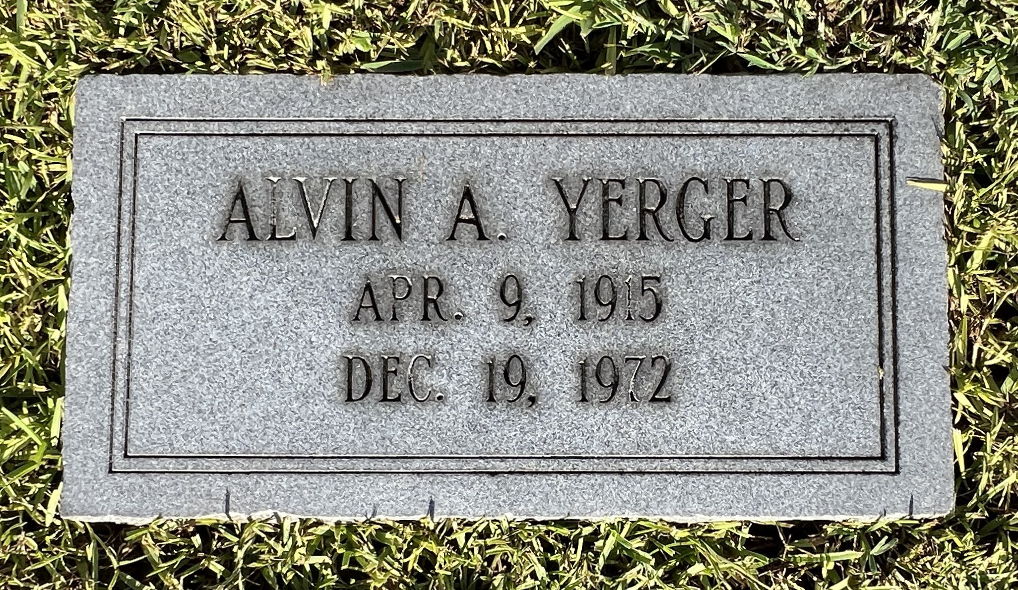 Alvin A Yerger