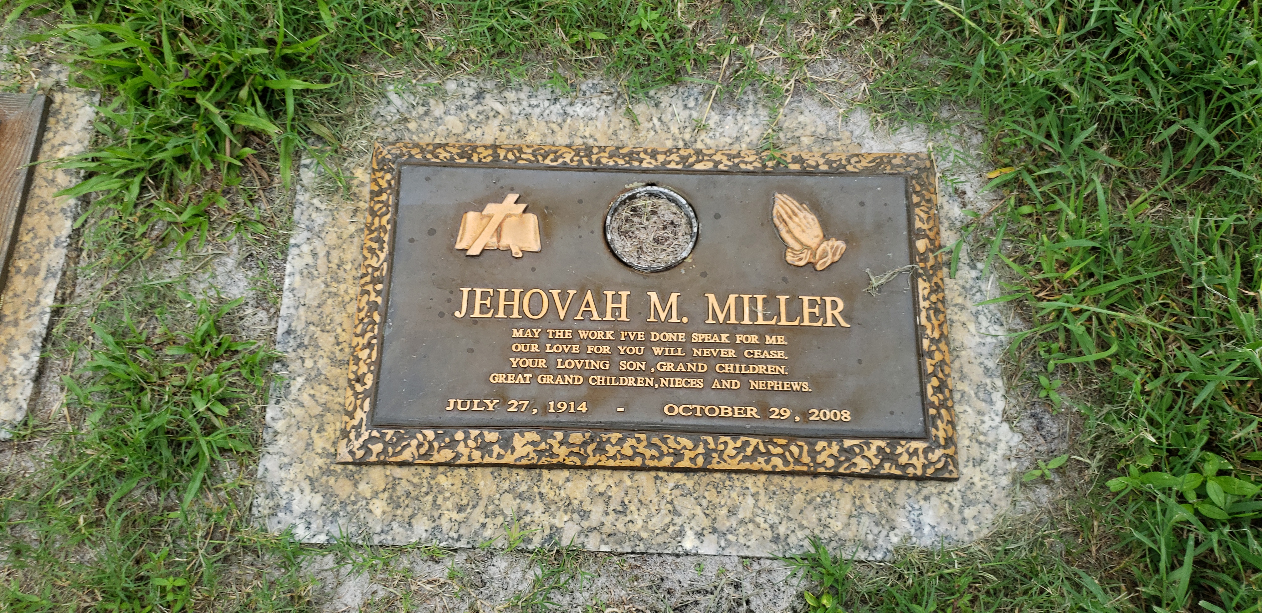 Jehovah M Miller