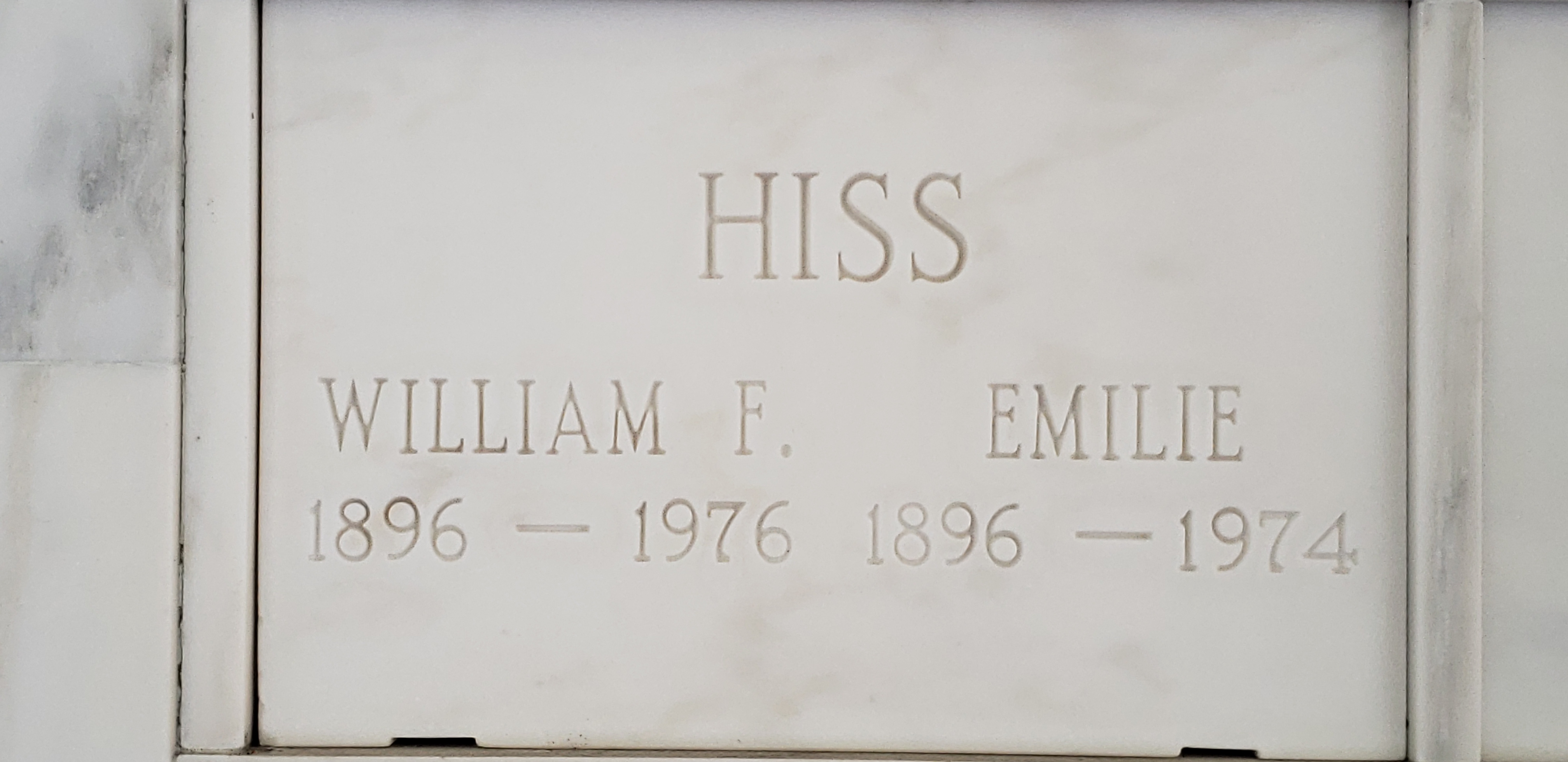 William F Hiss