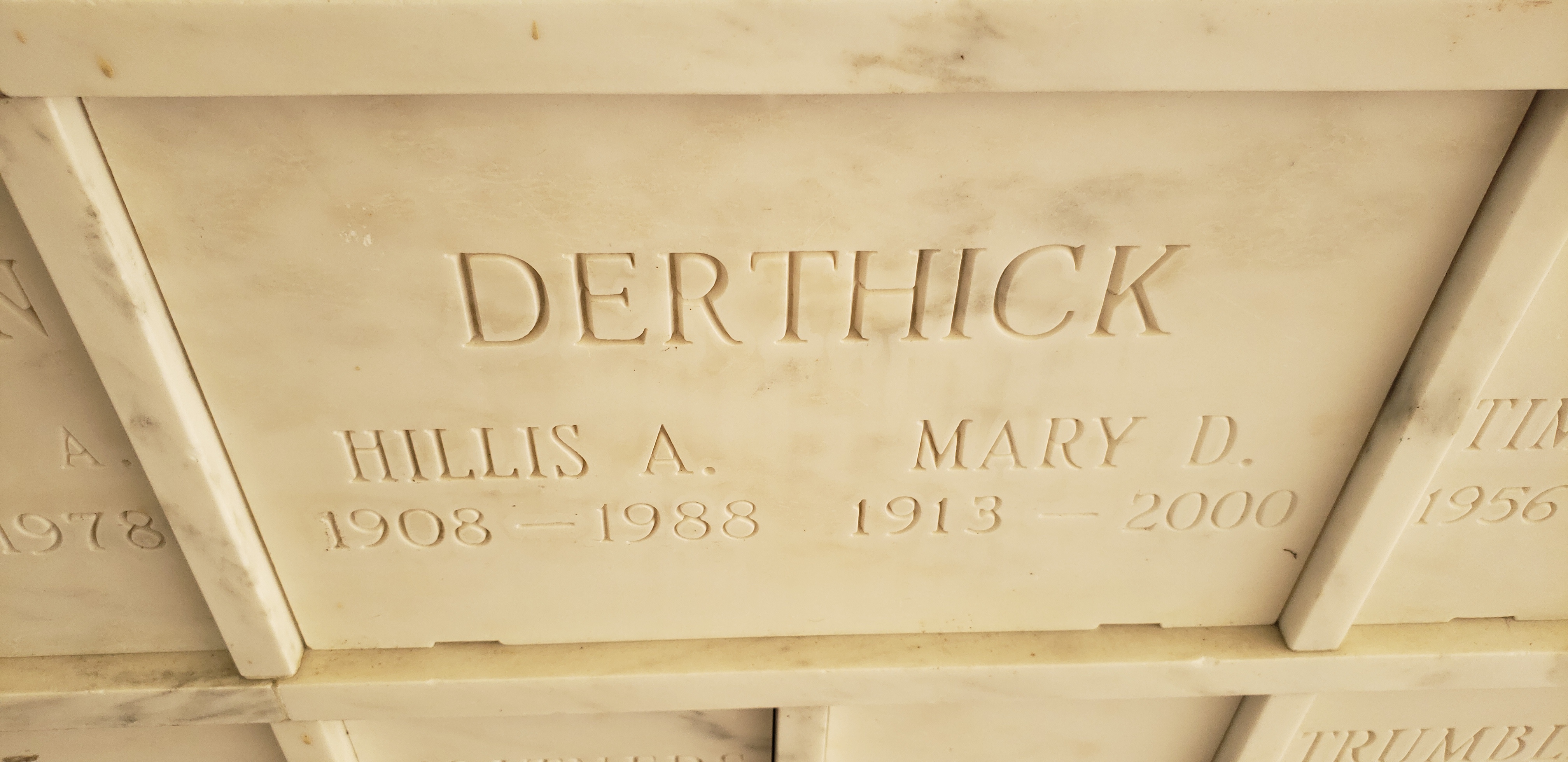 Mary D Derthick