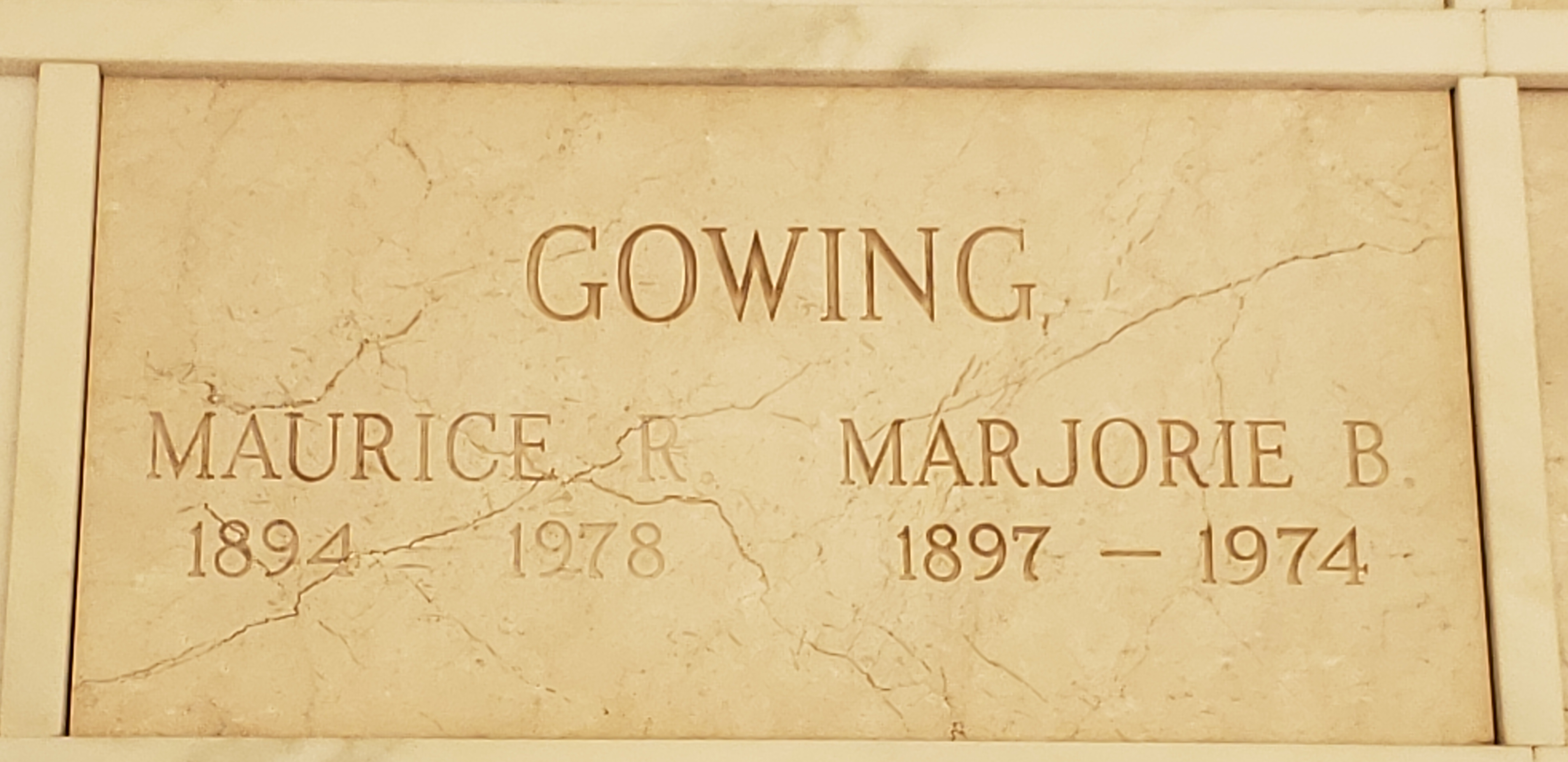 Marjorie B Gowing