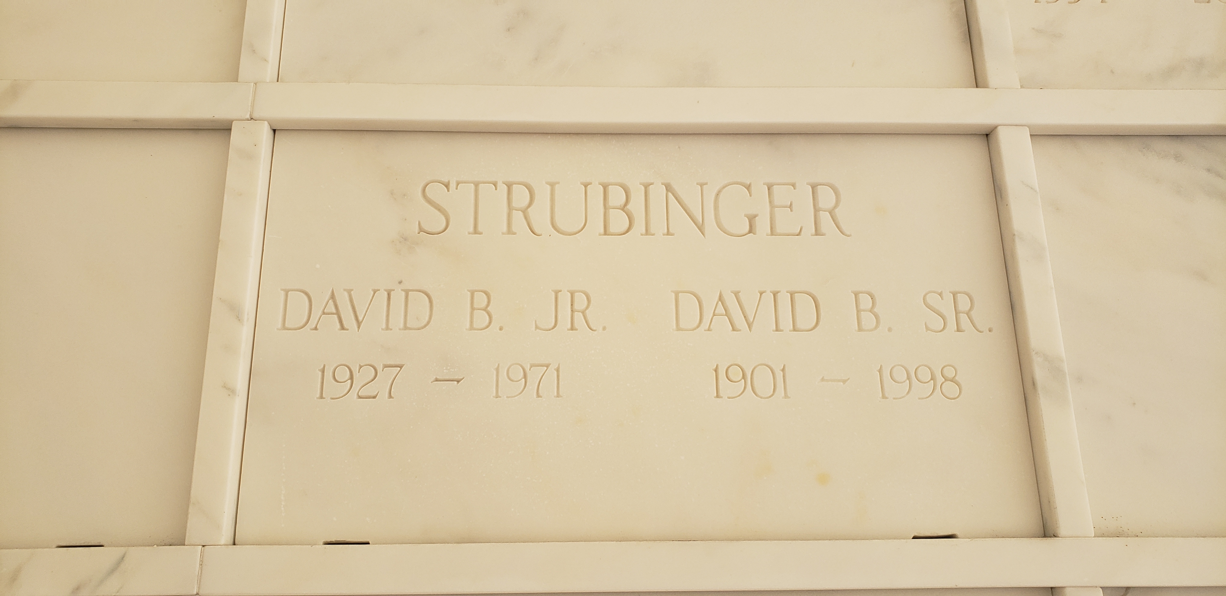 David B Strubinger, Sr