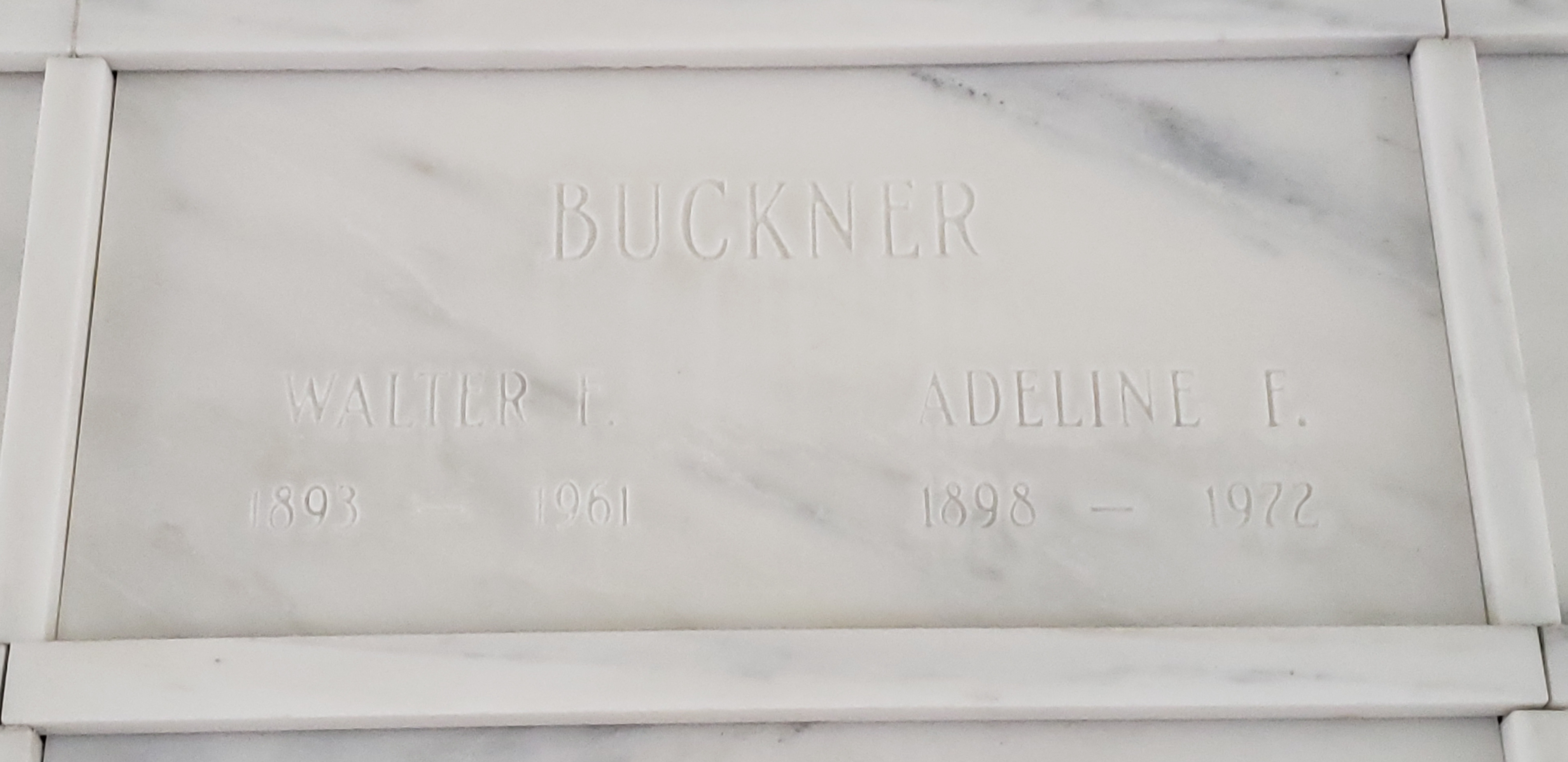 Adeline F Buckner