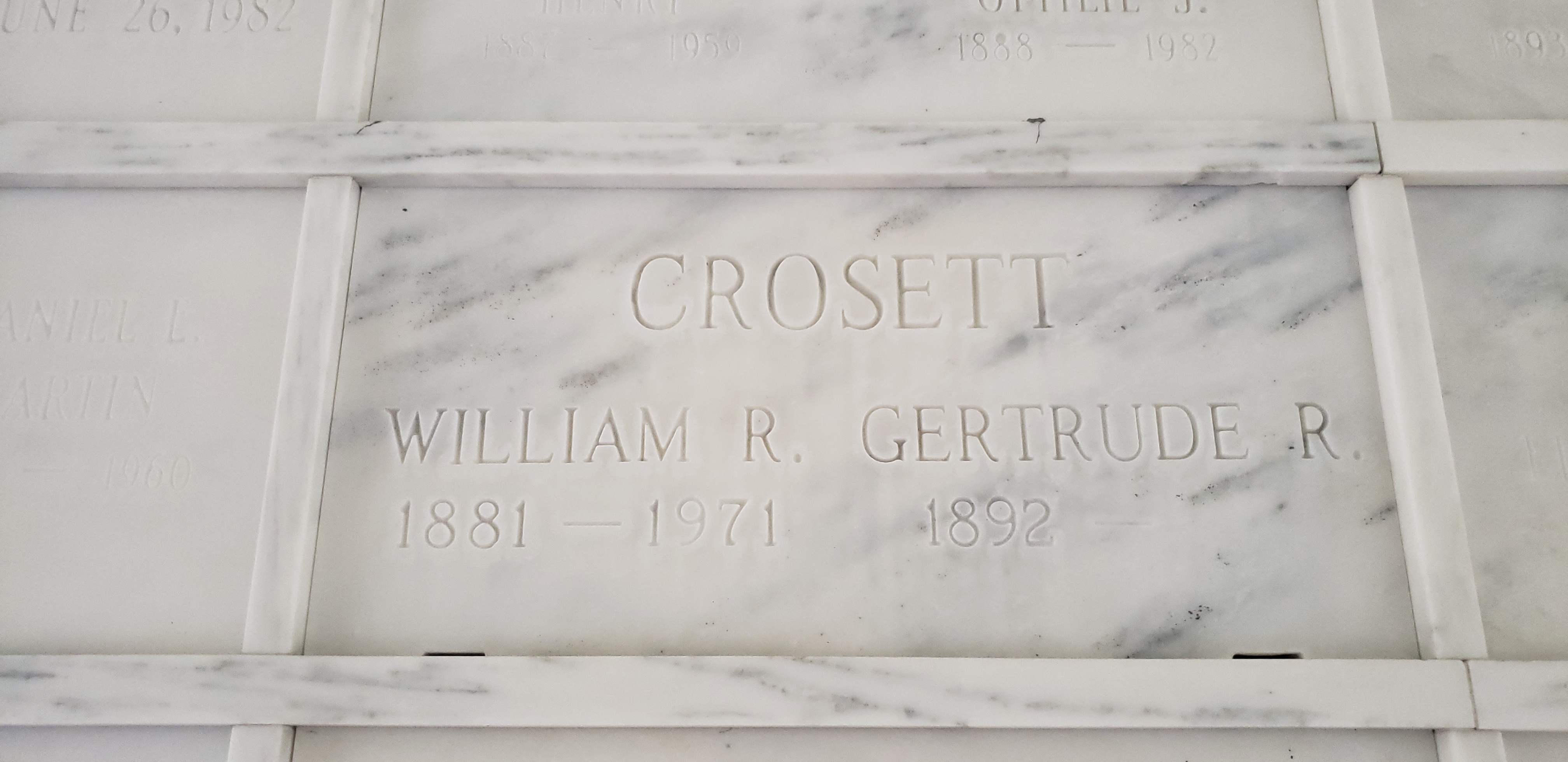 William R Crosett