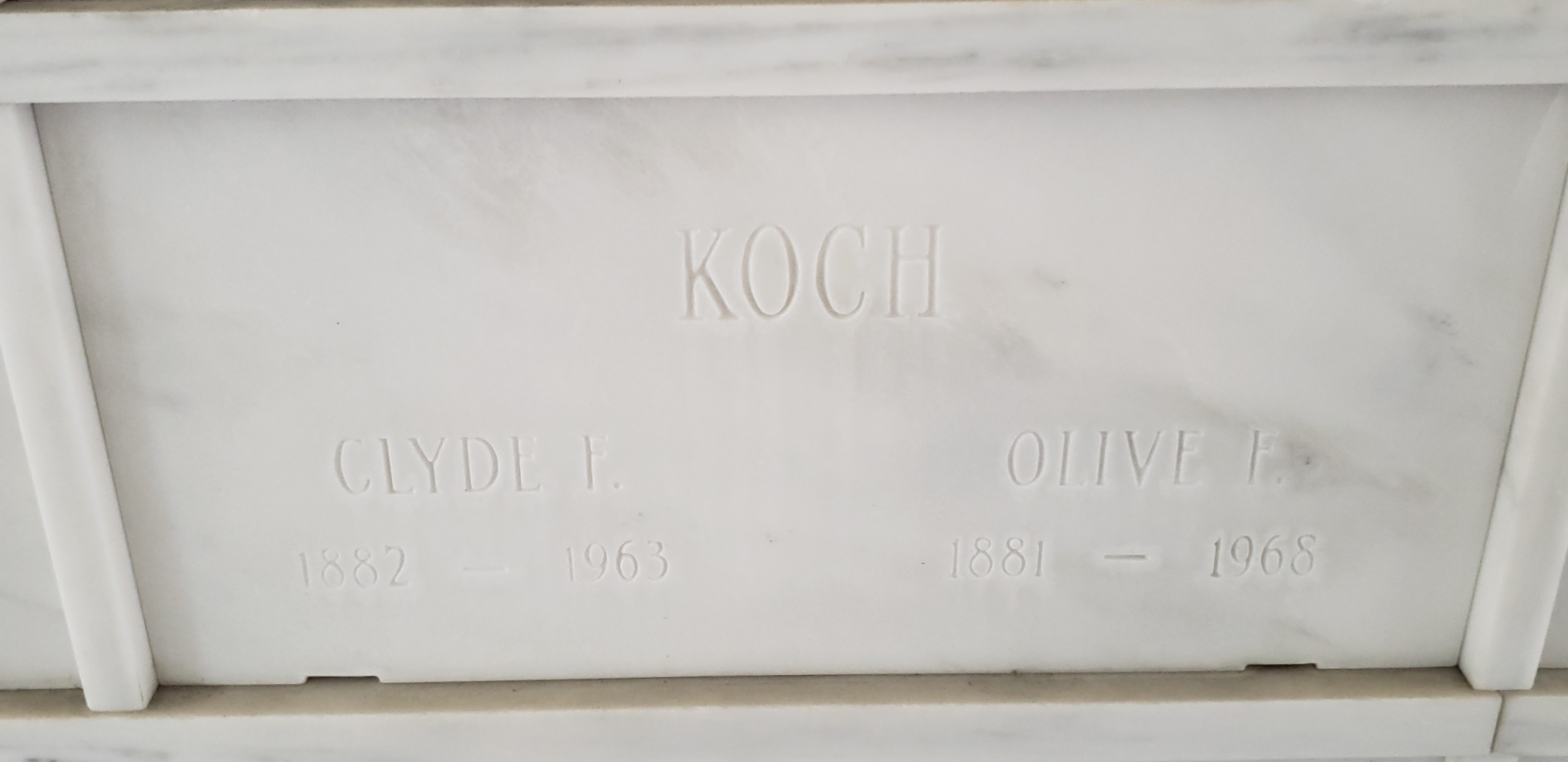 Clyde F Koch