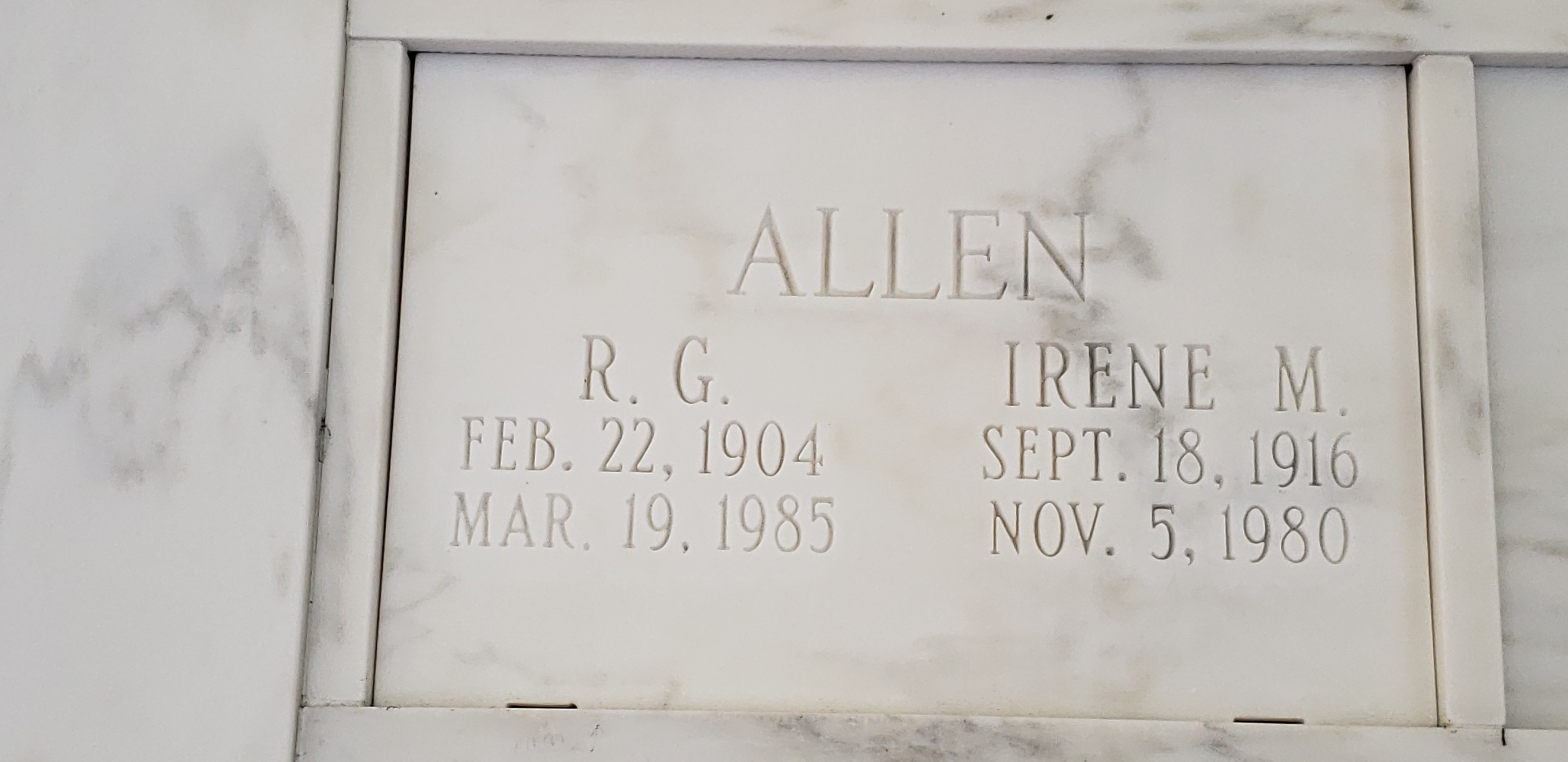 Irene M Allen
