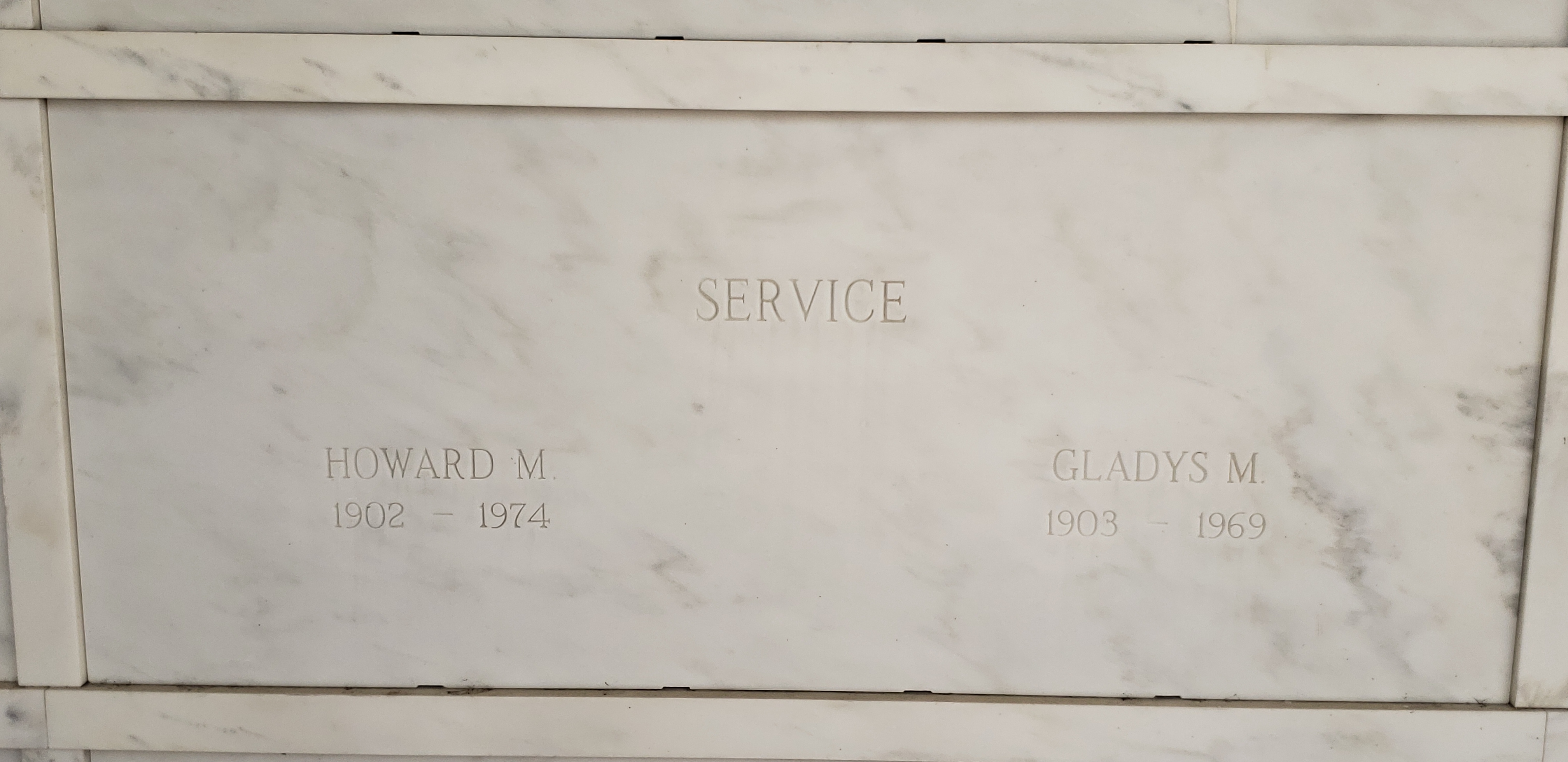 Gladys M Service