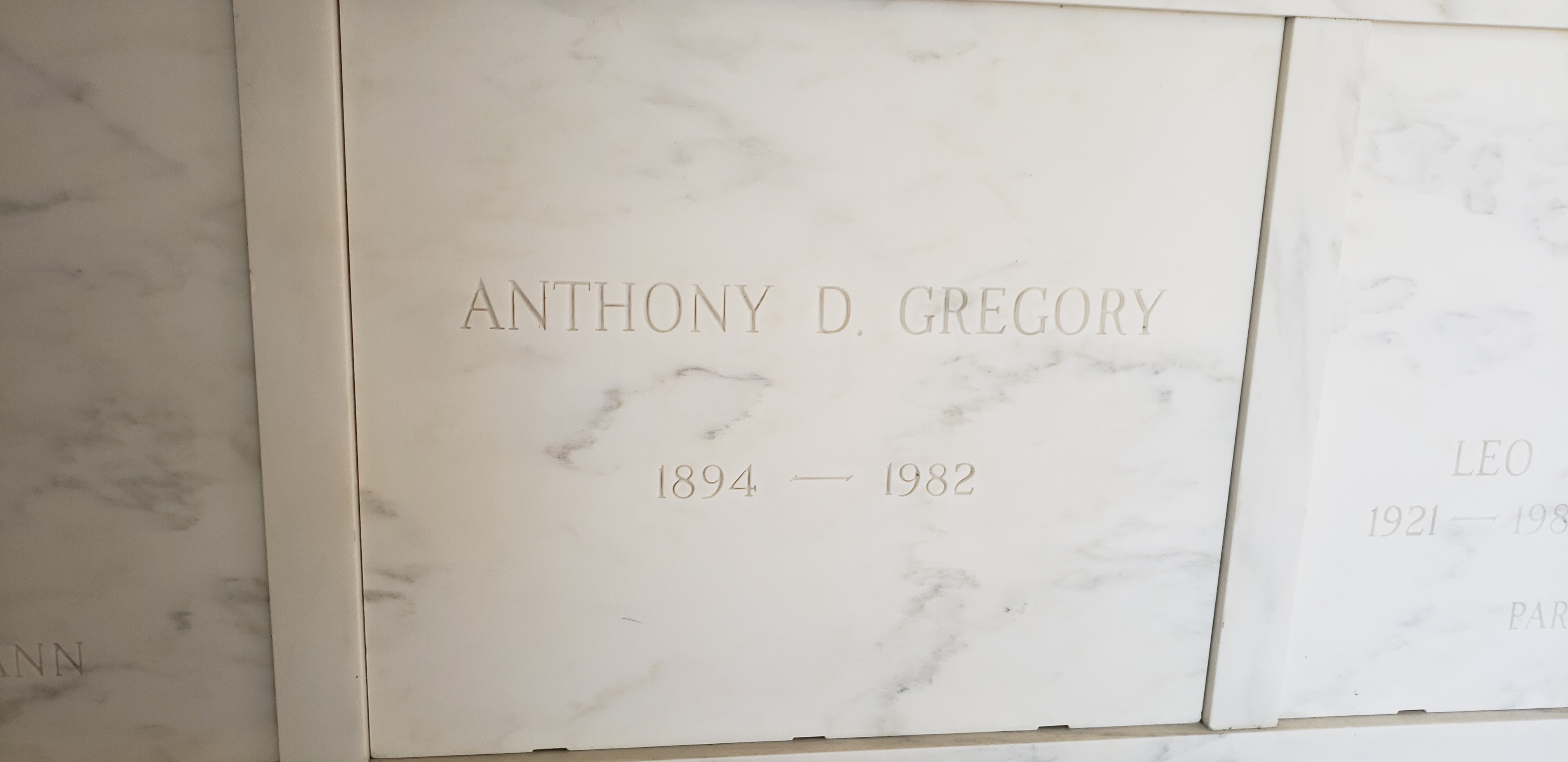 Anthony D Gregory