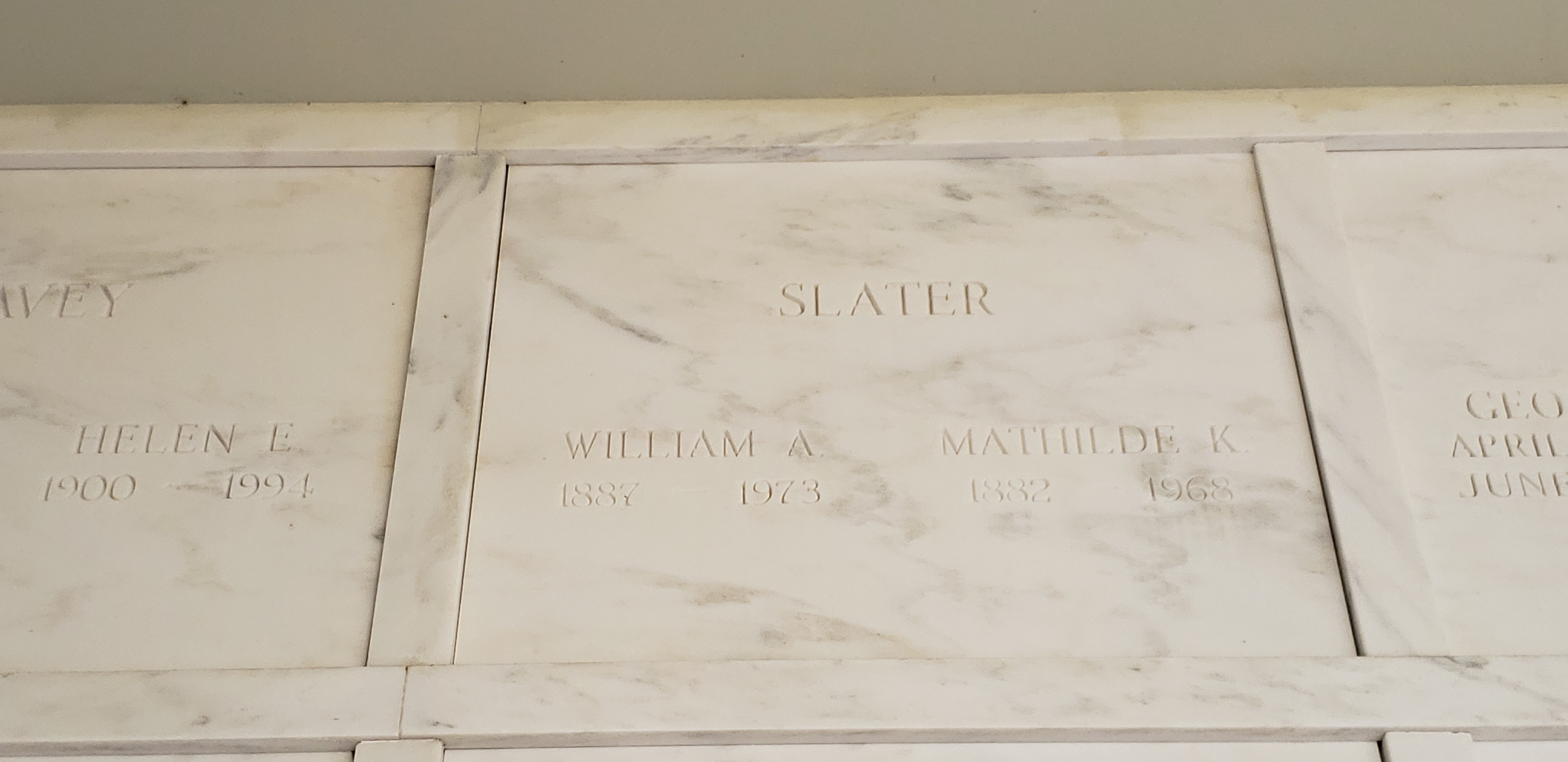 William A Slater
