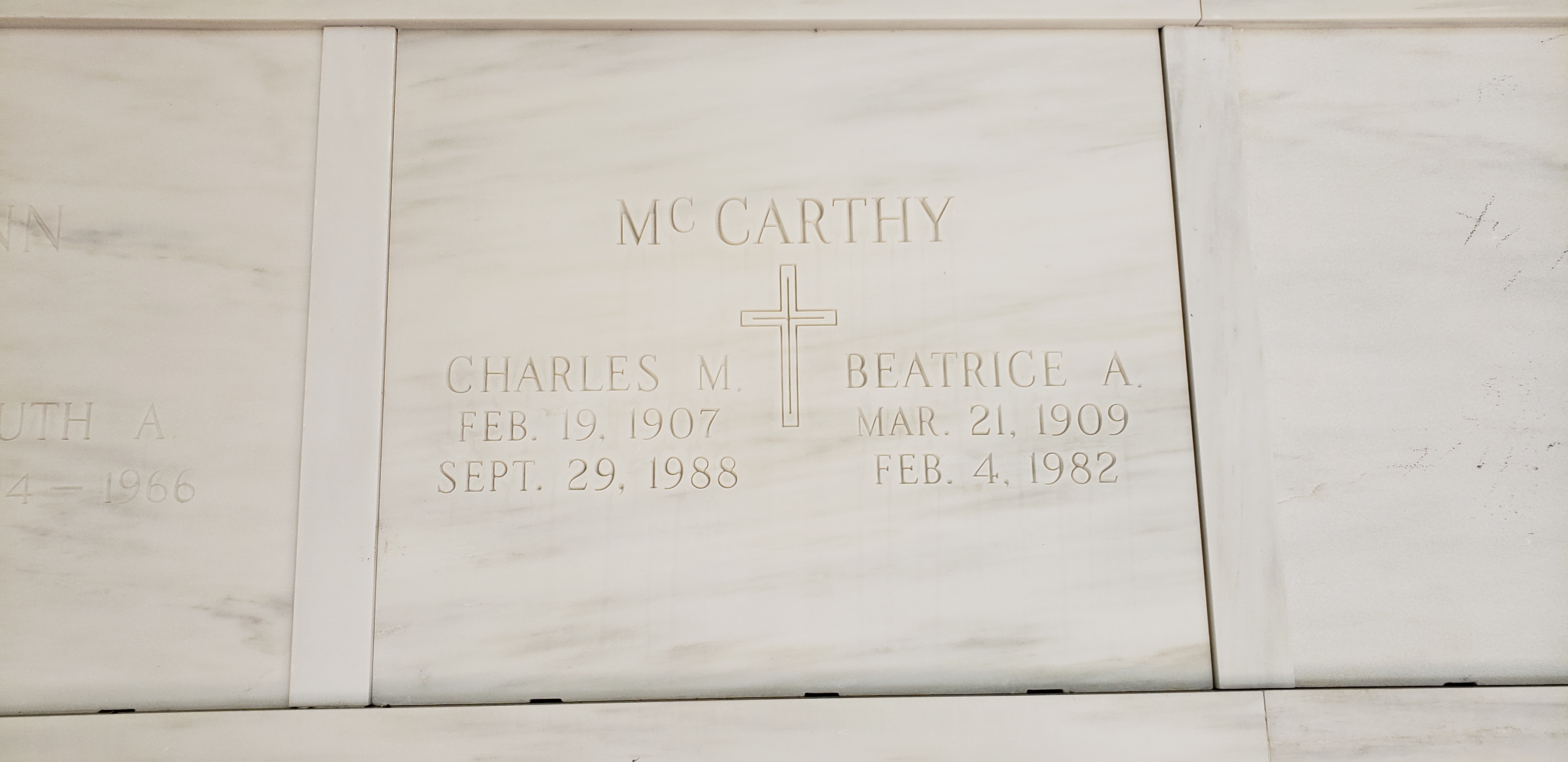Charles M McCarthy