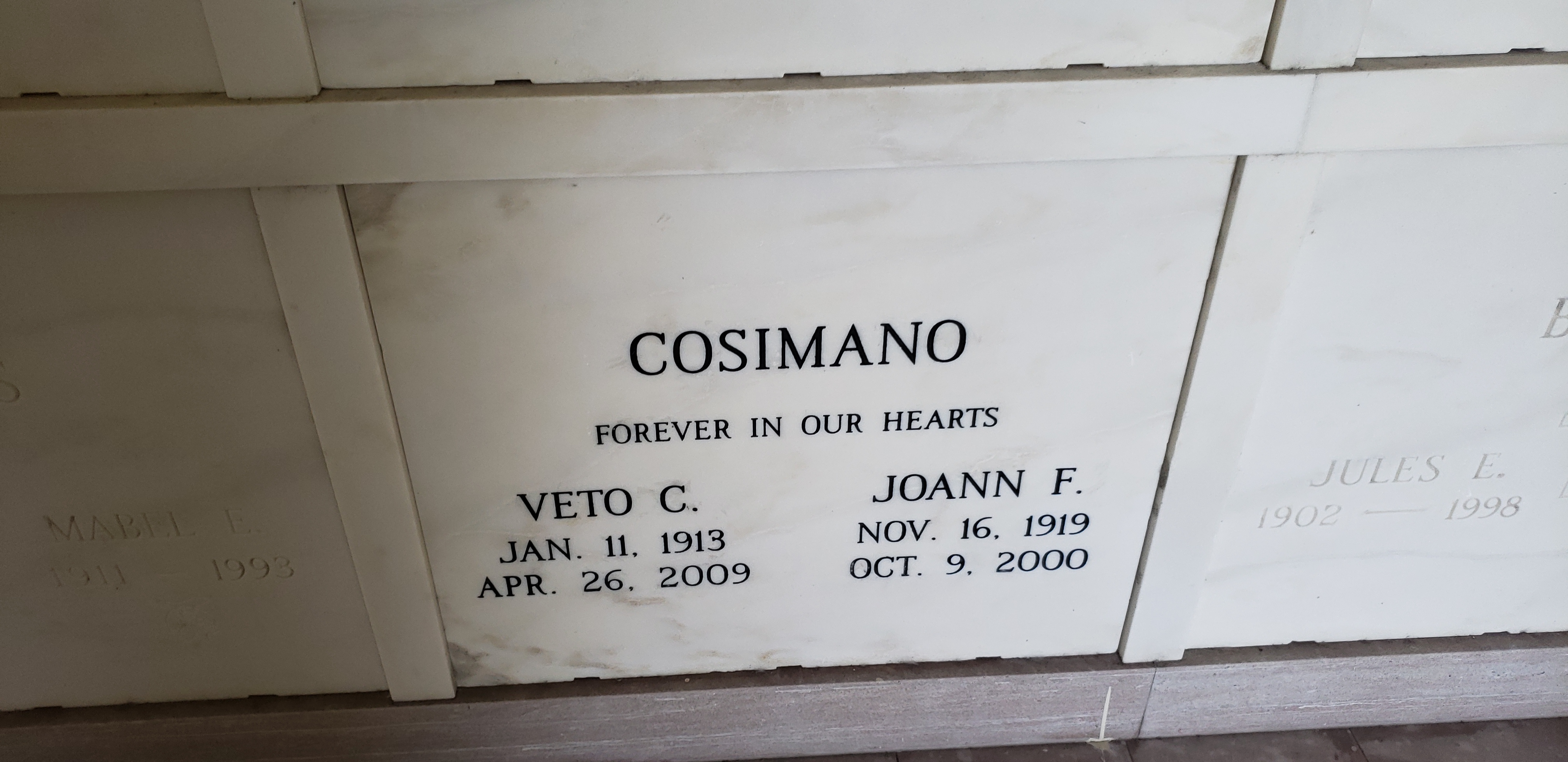 Joann F Cosimano