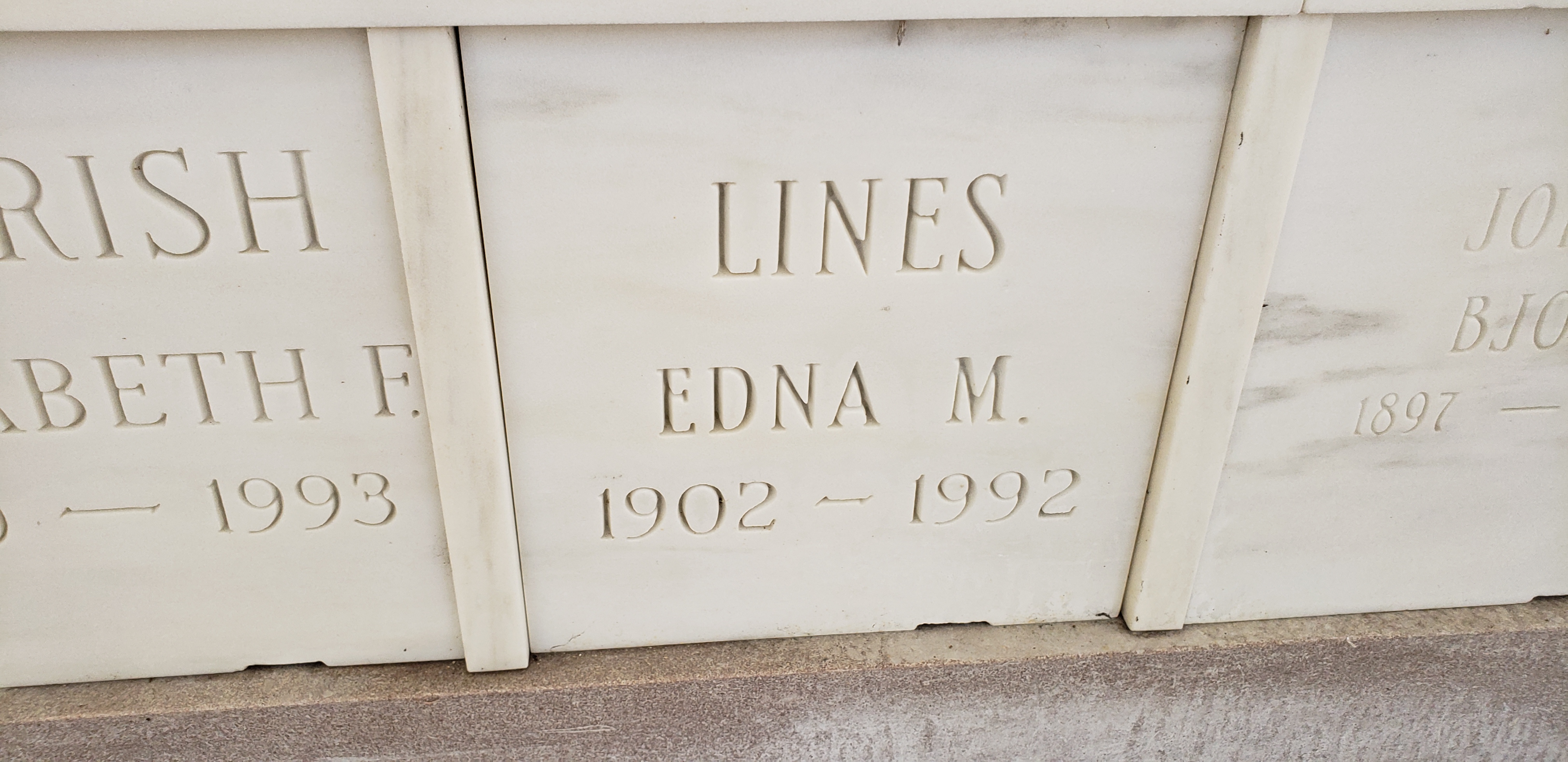 Edna M Lines