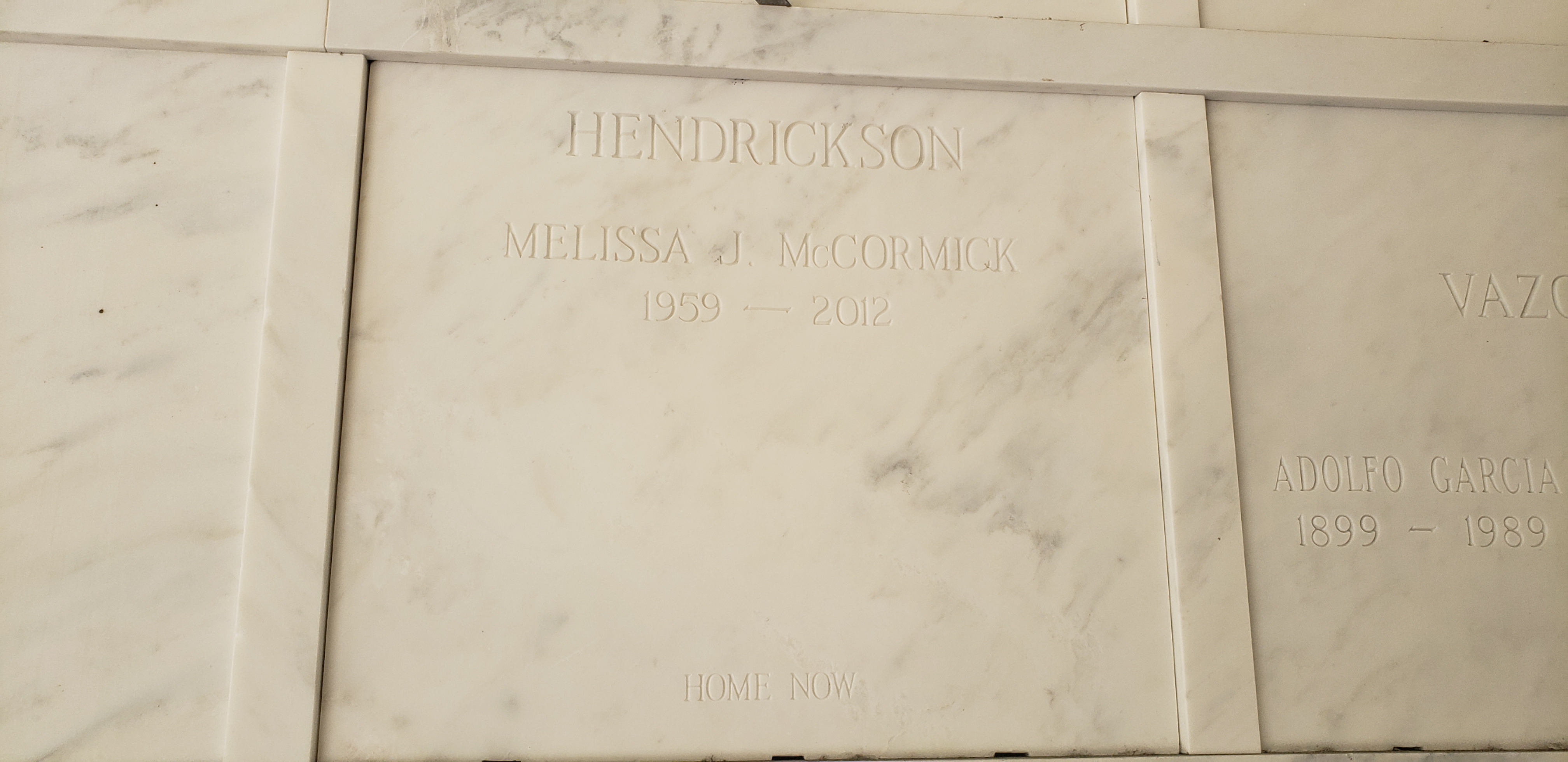Melissa J McCormick Hendrickson