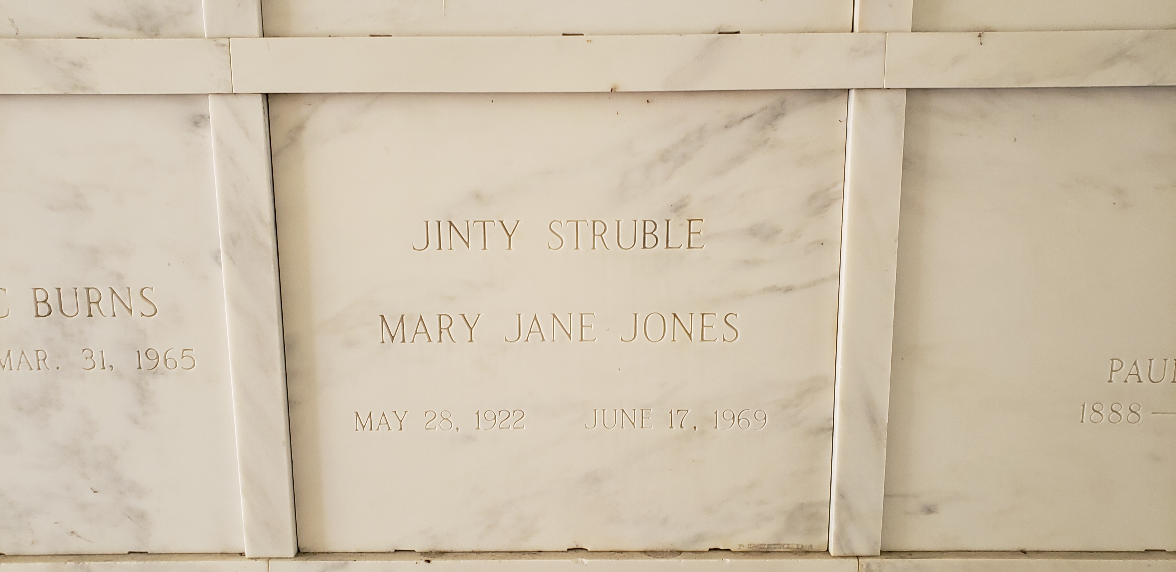 Mary Jane "Jinty Struble" Jones