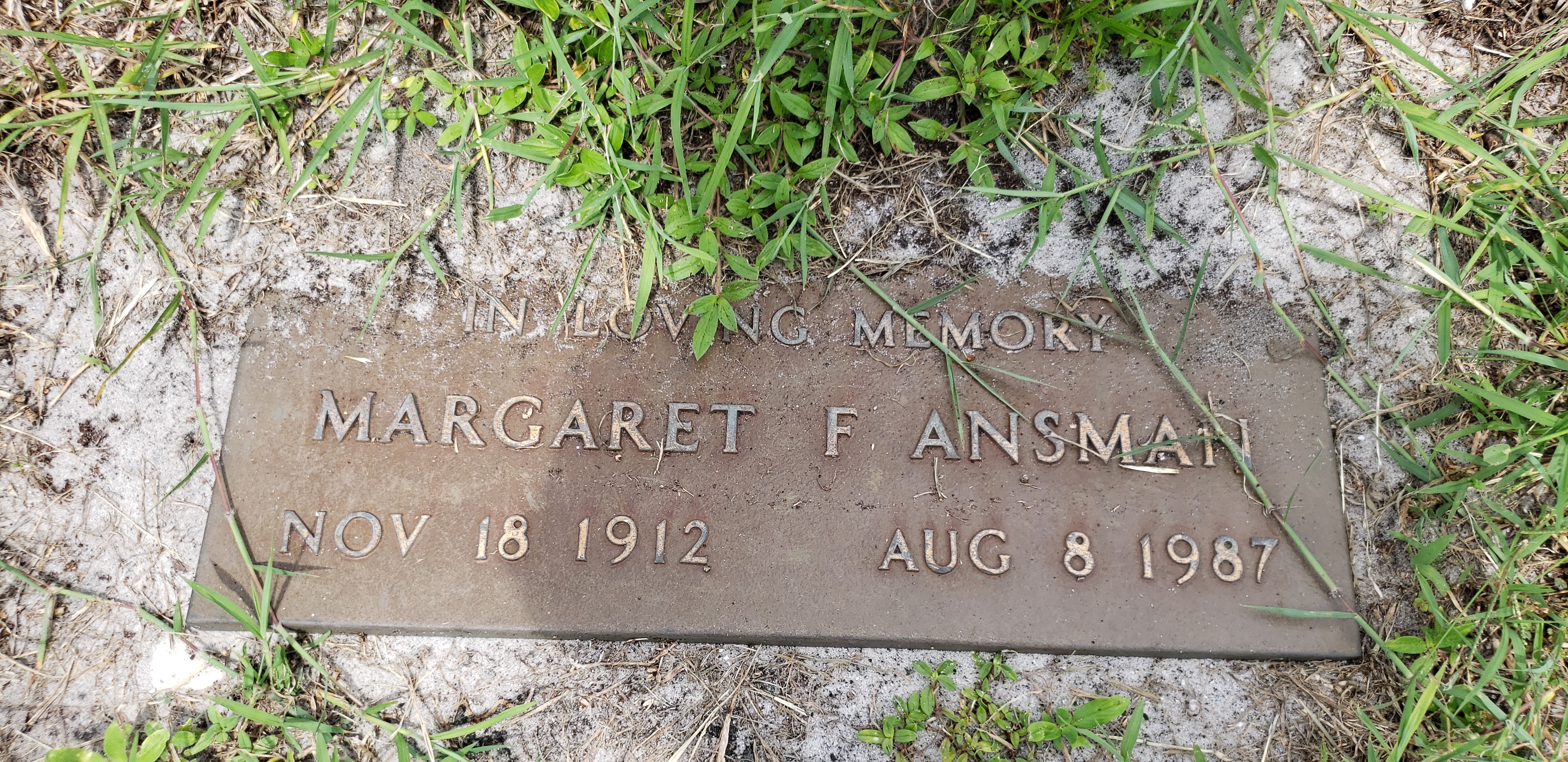 Margaret F Ansman
