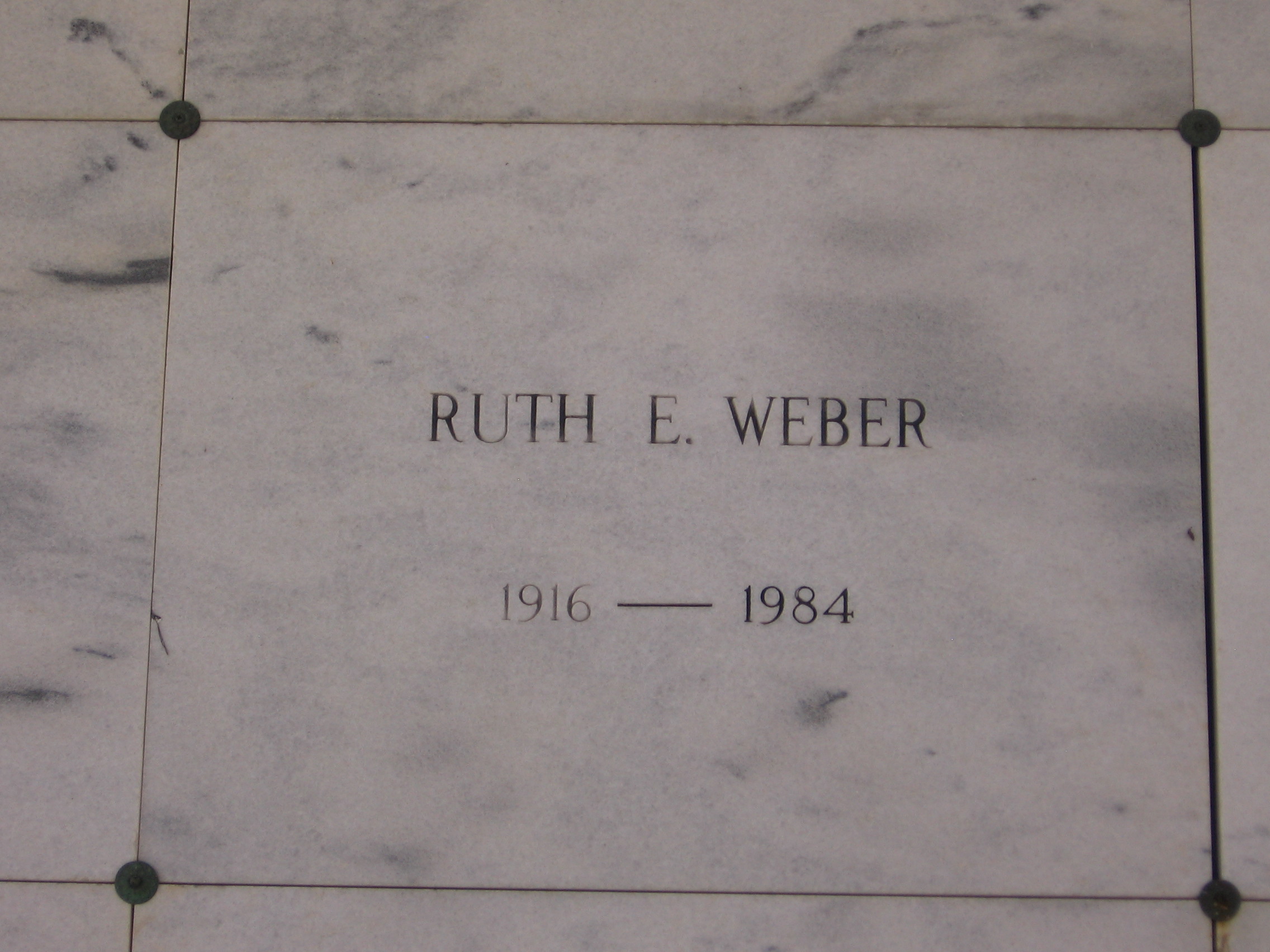 Ruth E Weber