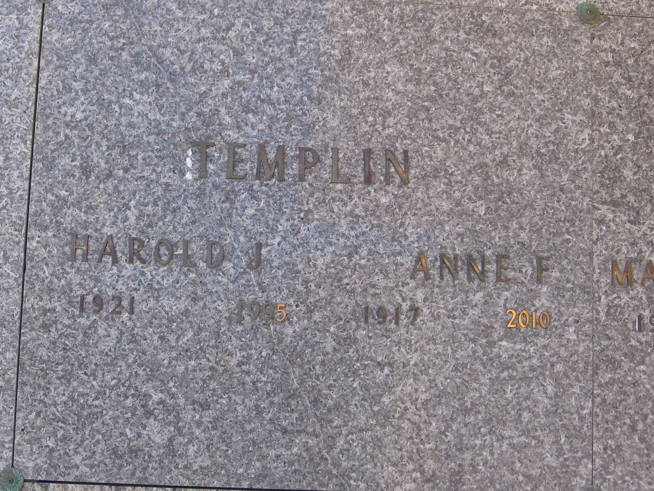 Anne F Templin