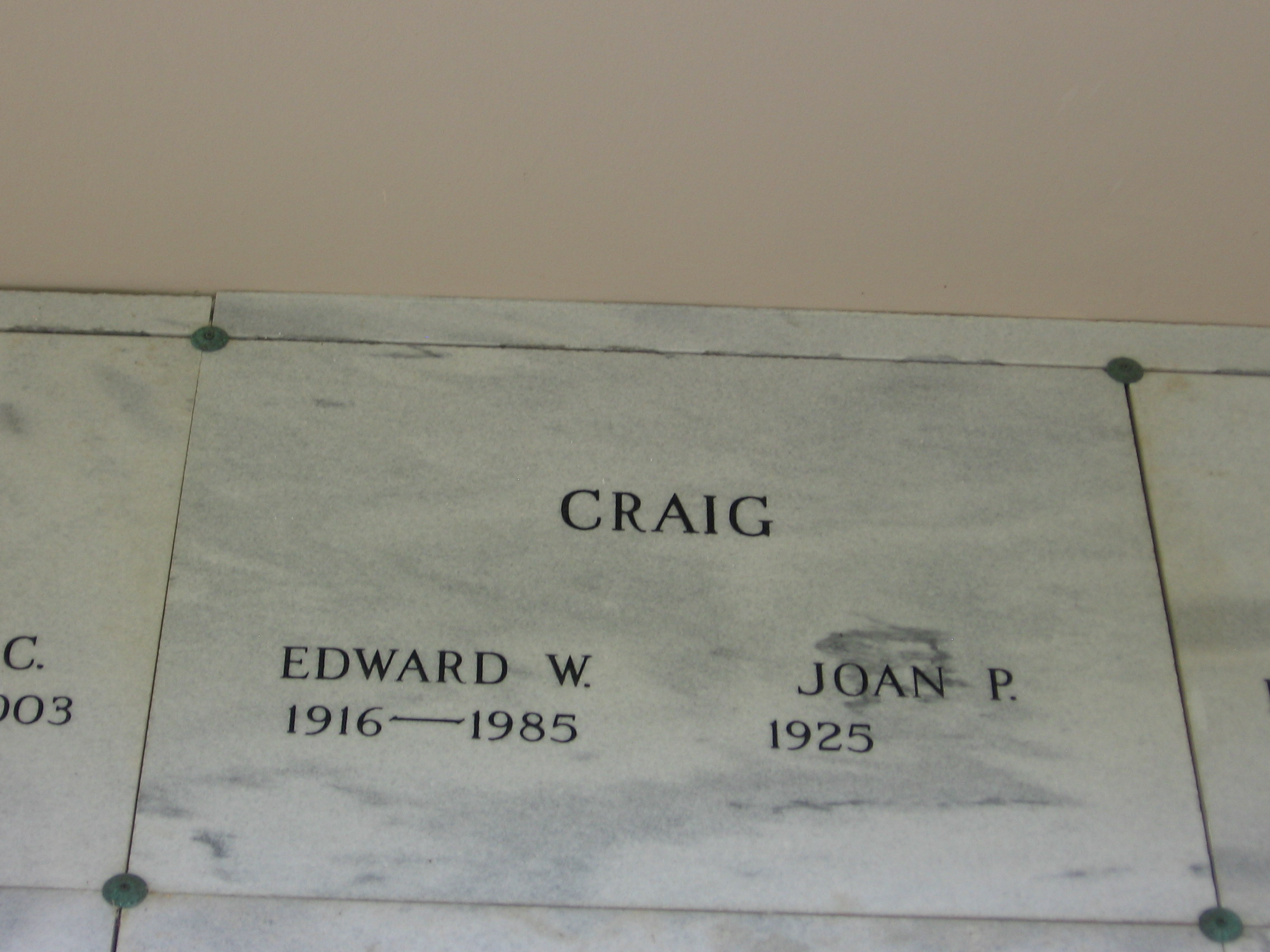Edward W Craig