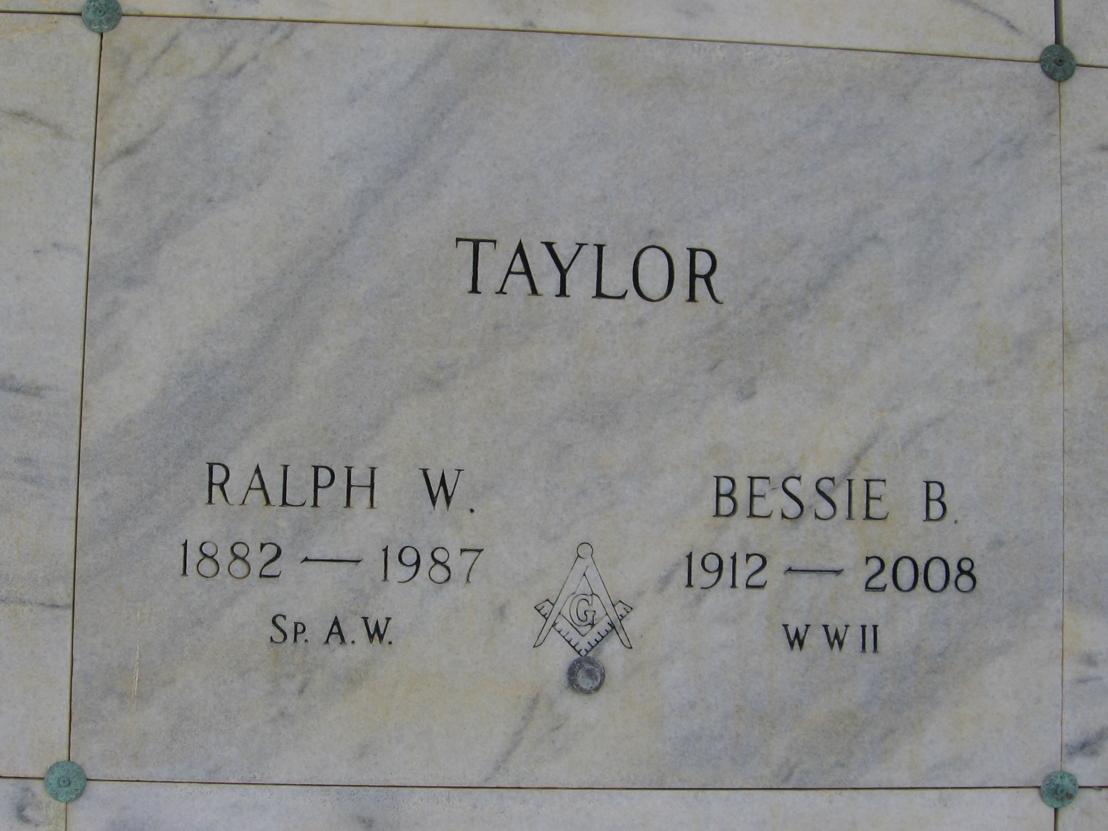 Ralph W Taylor