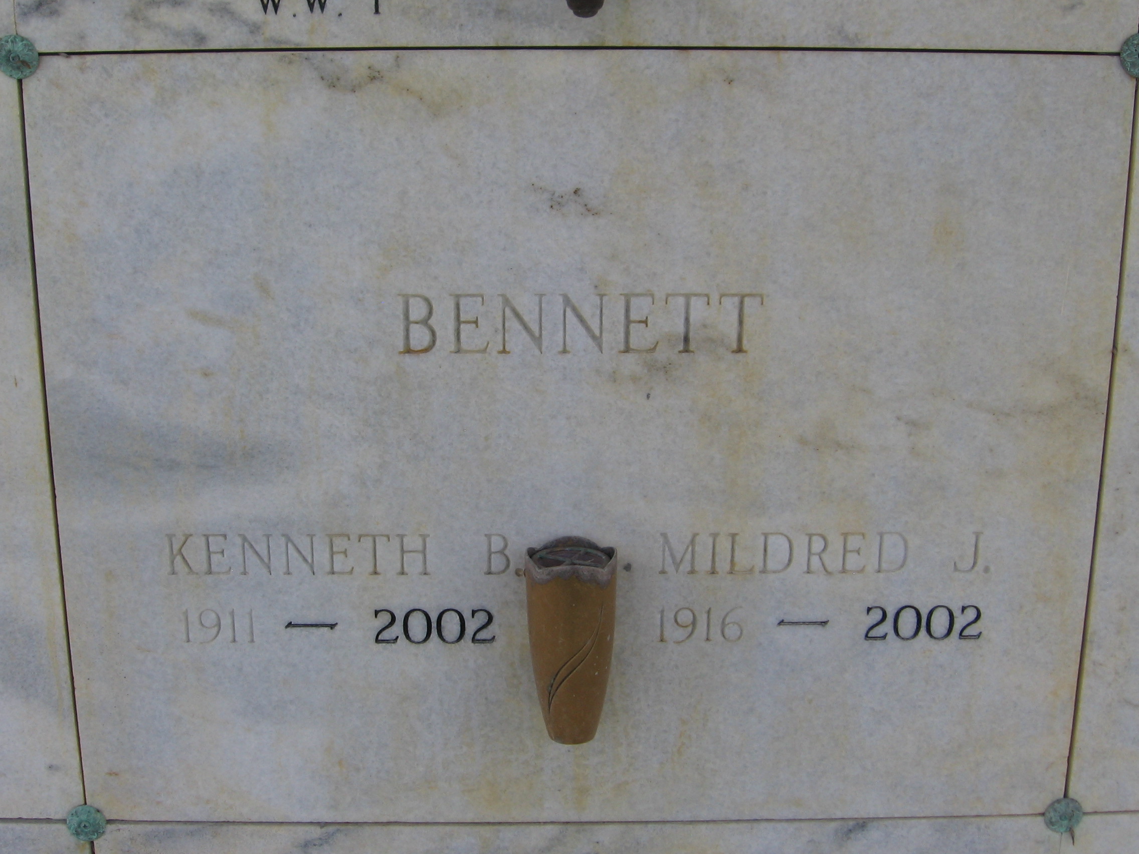 Mildred J Bennett