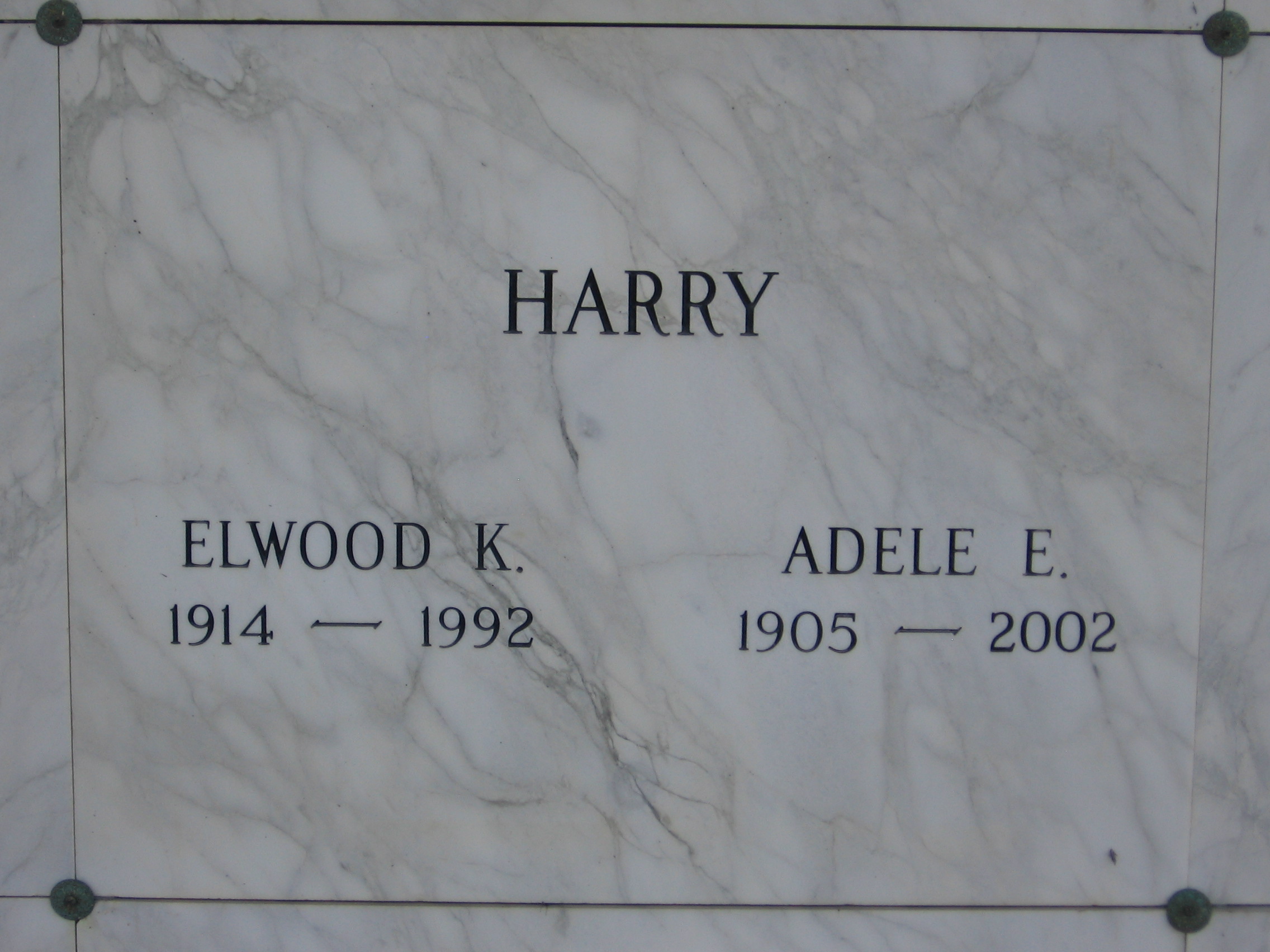 Elwood K Harry
