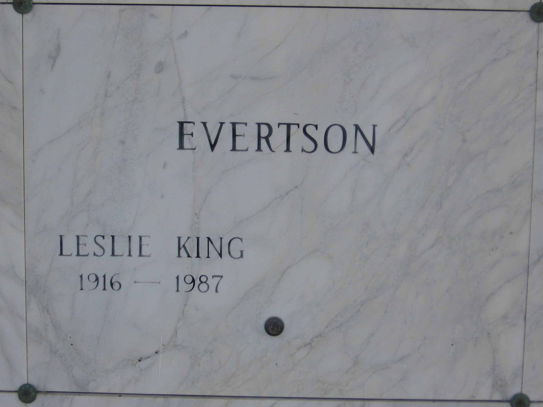 Leslie King Evertson