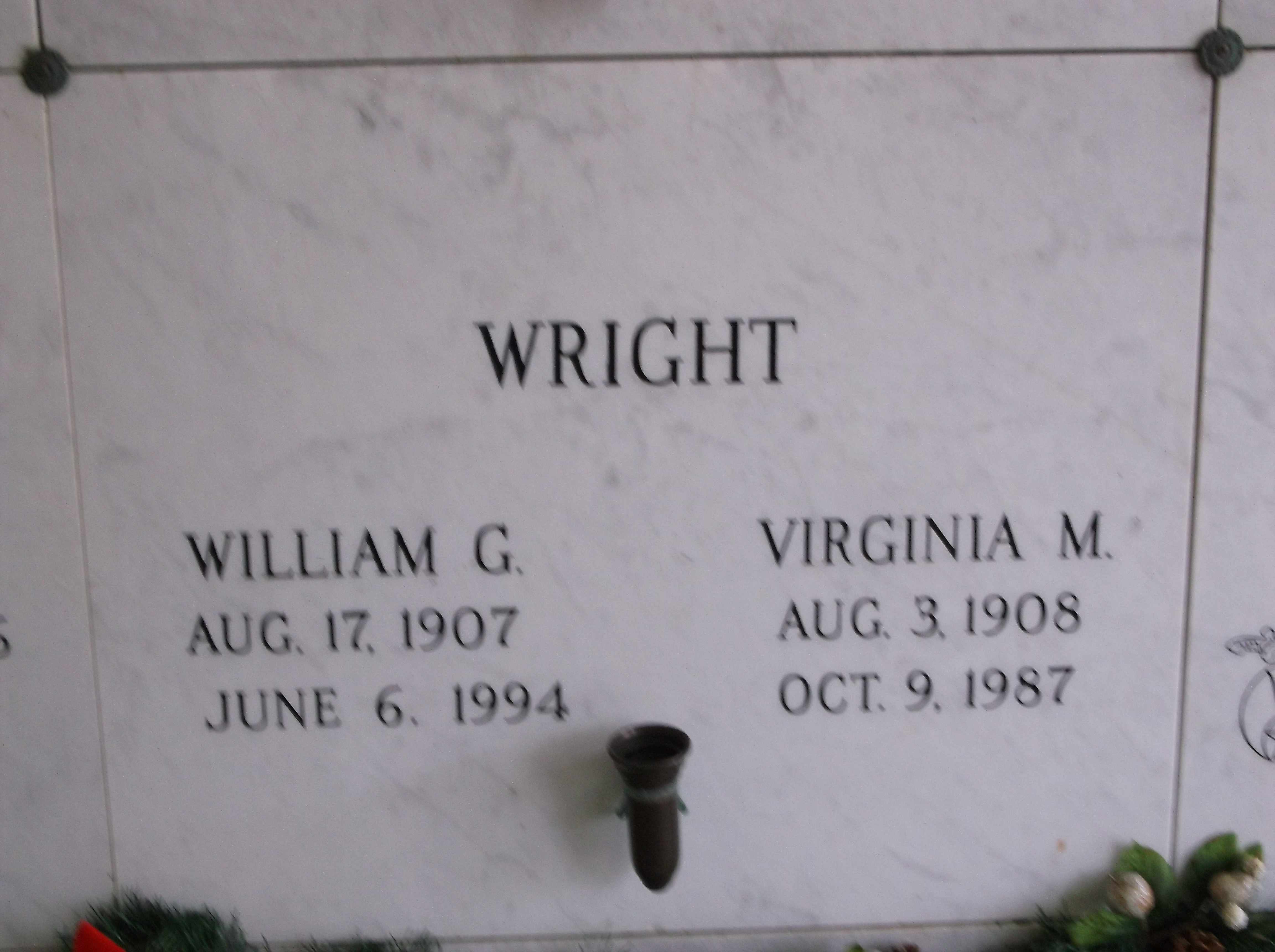 Virginia M Wright