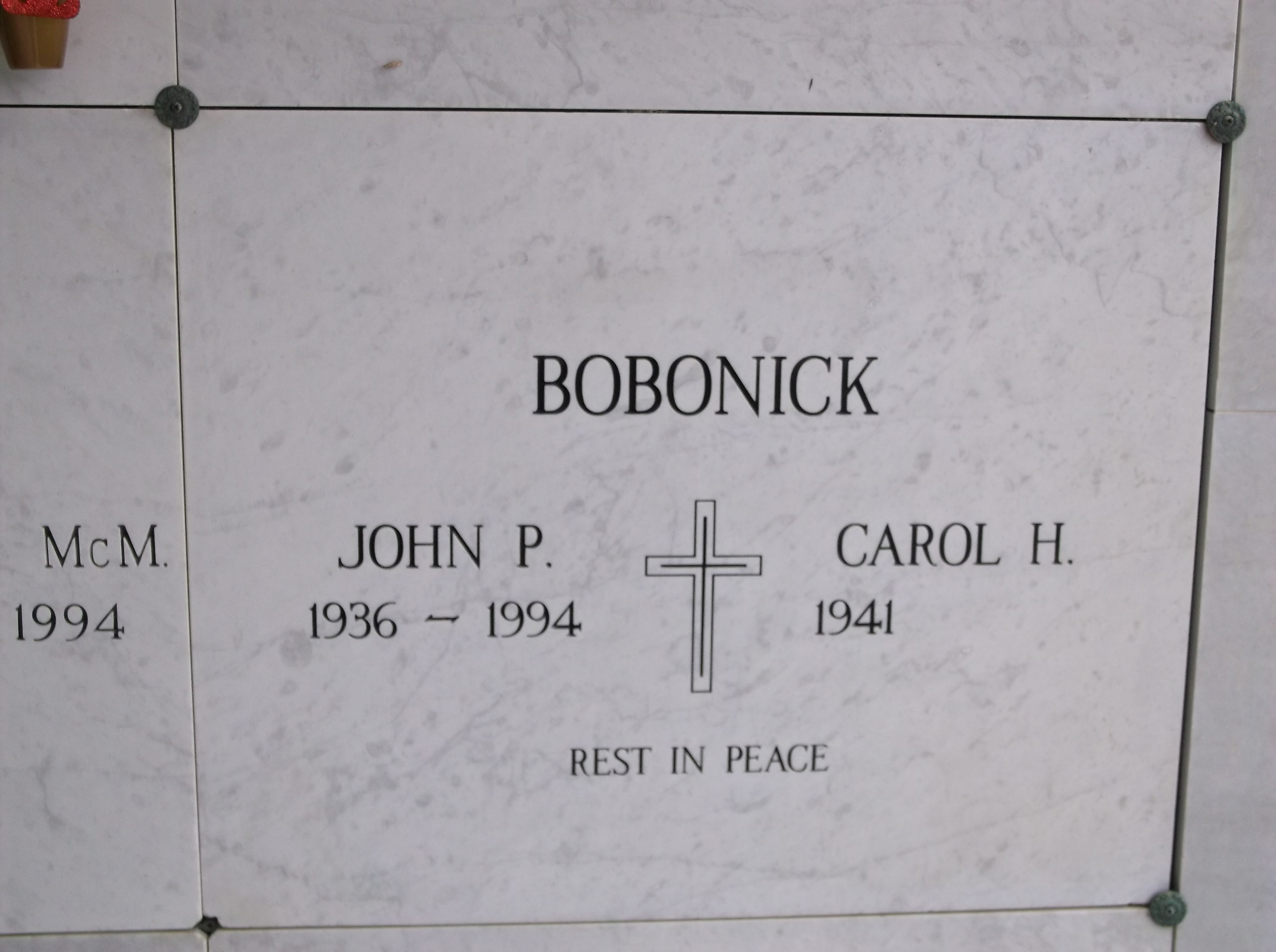John P Bobonick