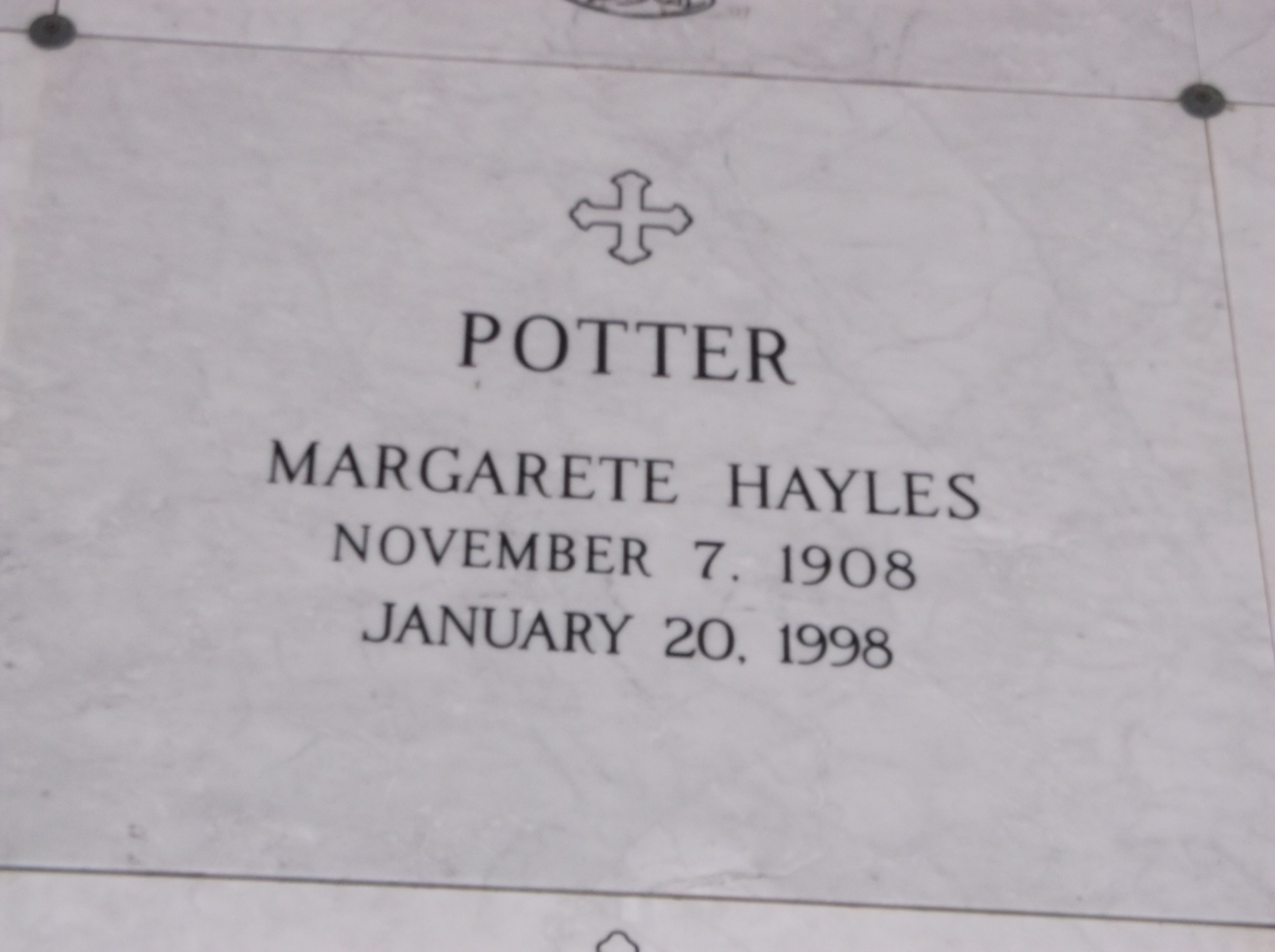 Margarete Hayles Potter
