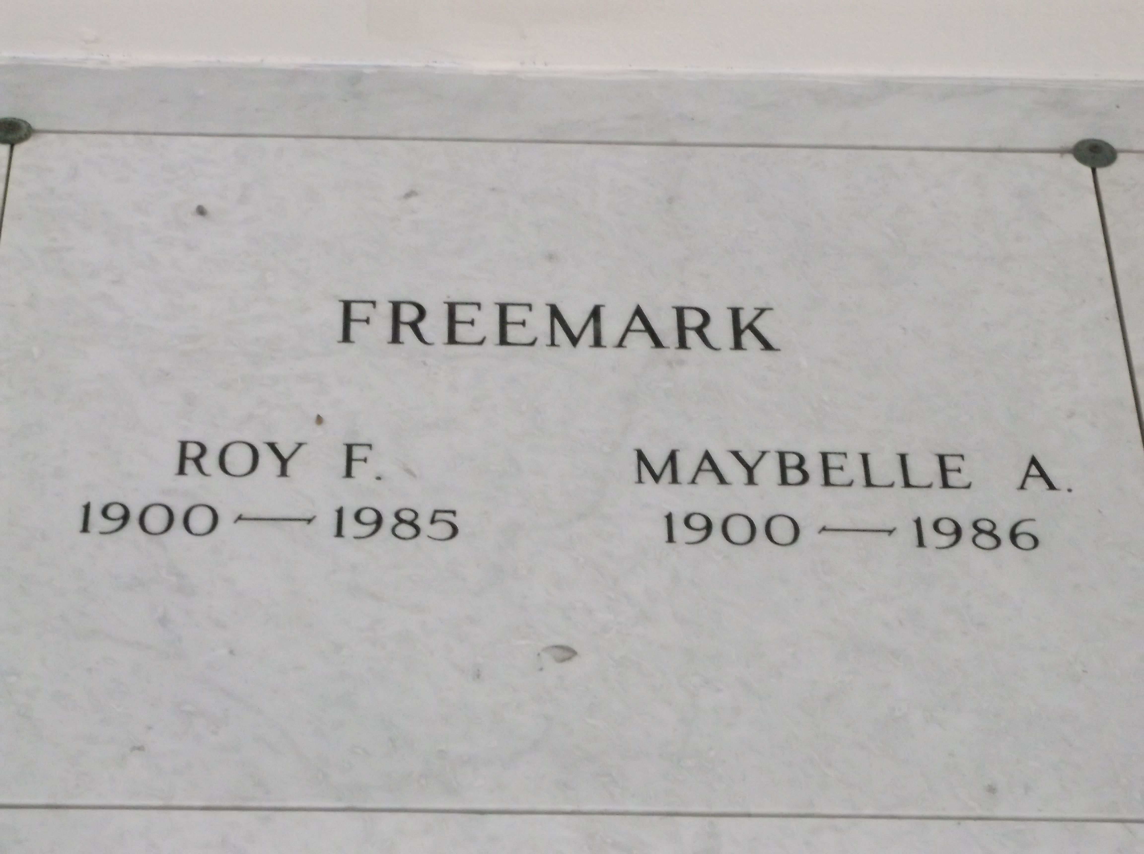 Maybelle A Freemark