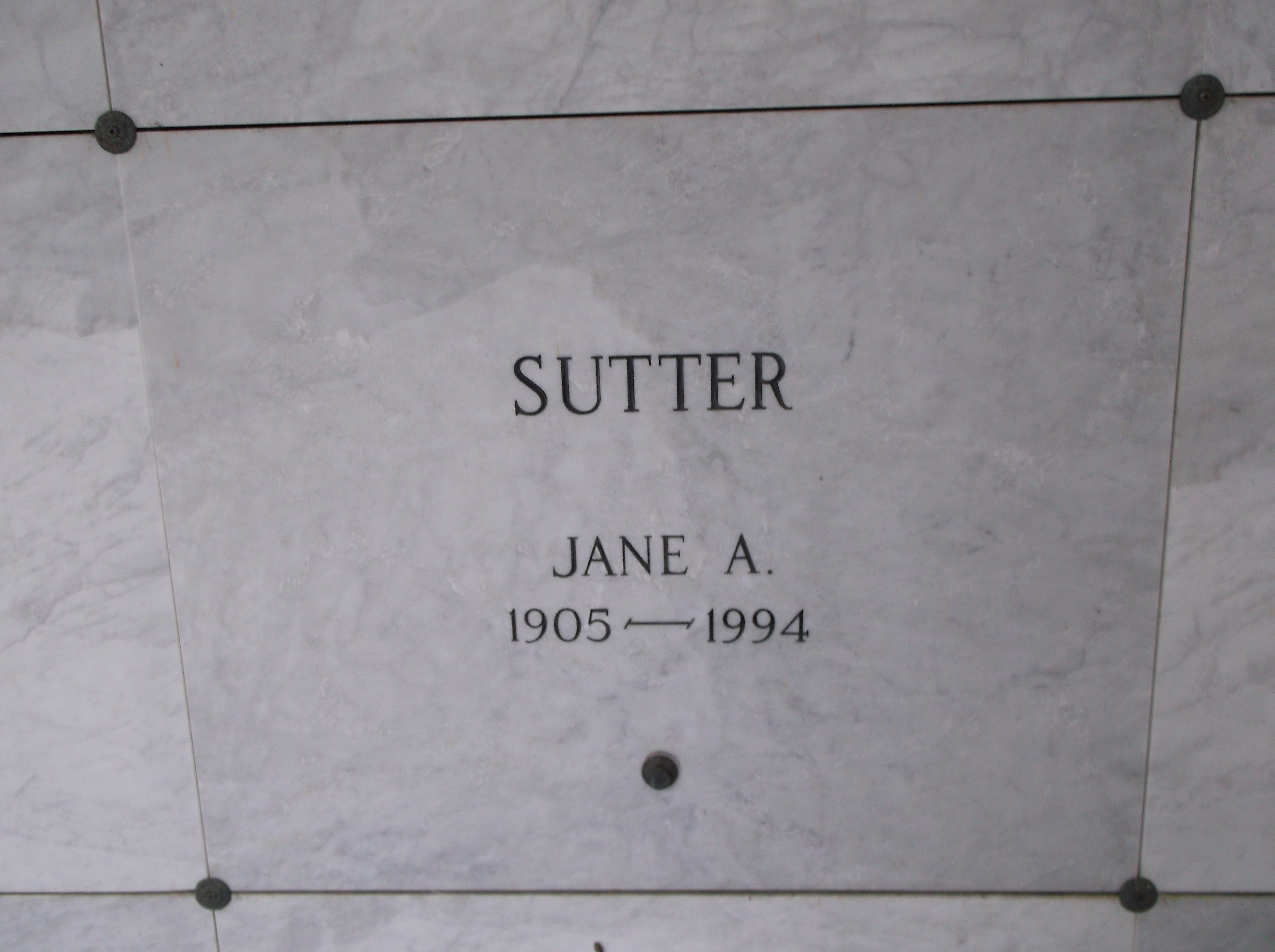 Jane A Sutter