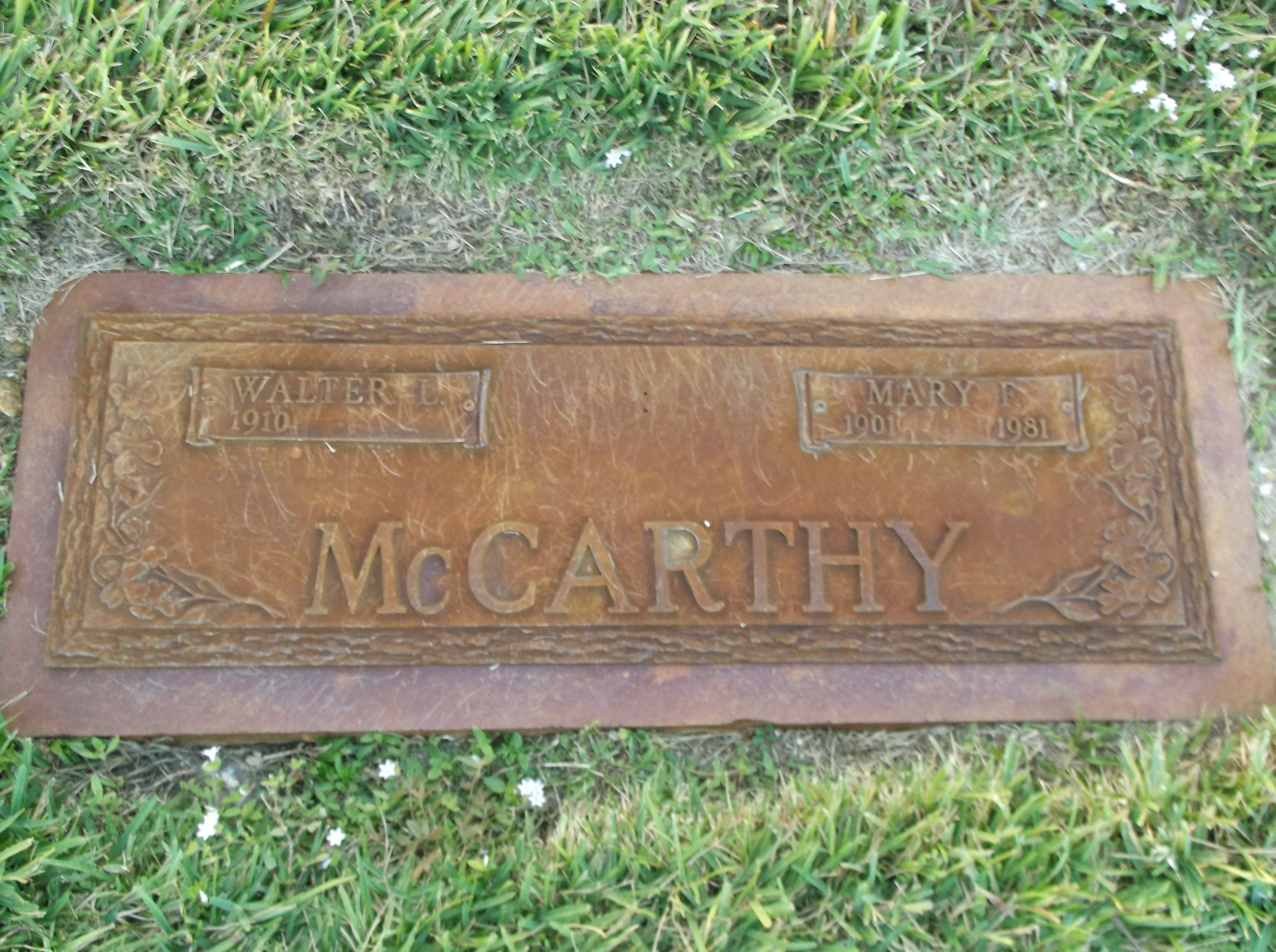 Walter L McCarthy