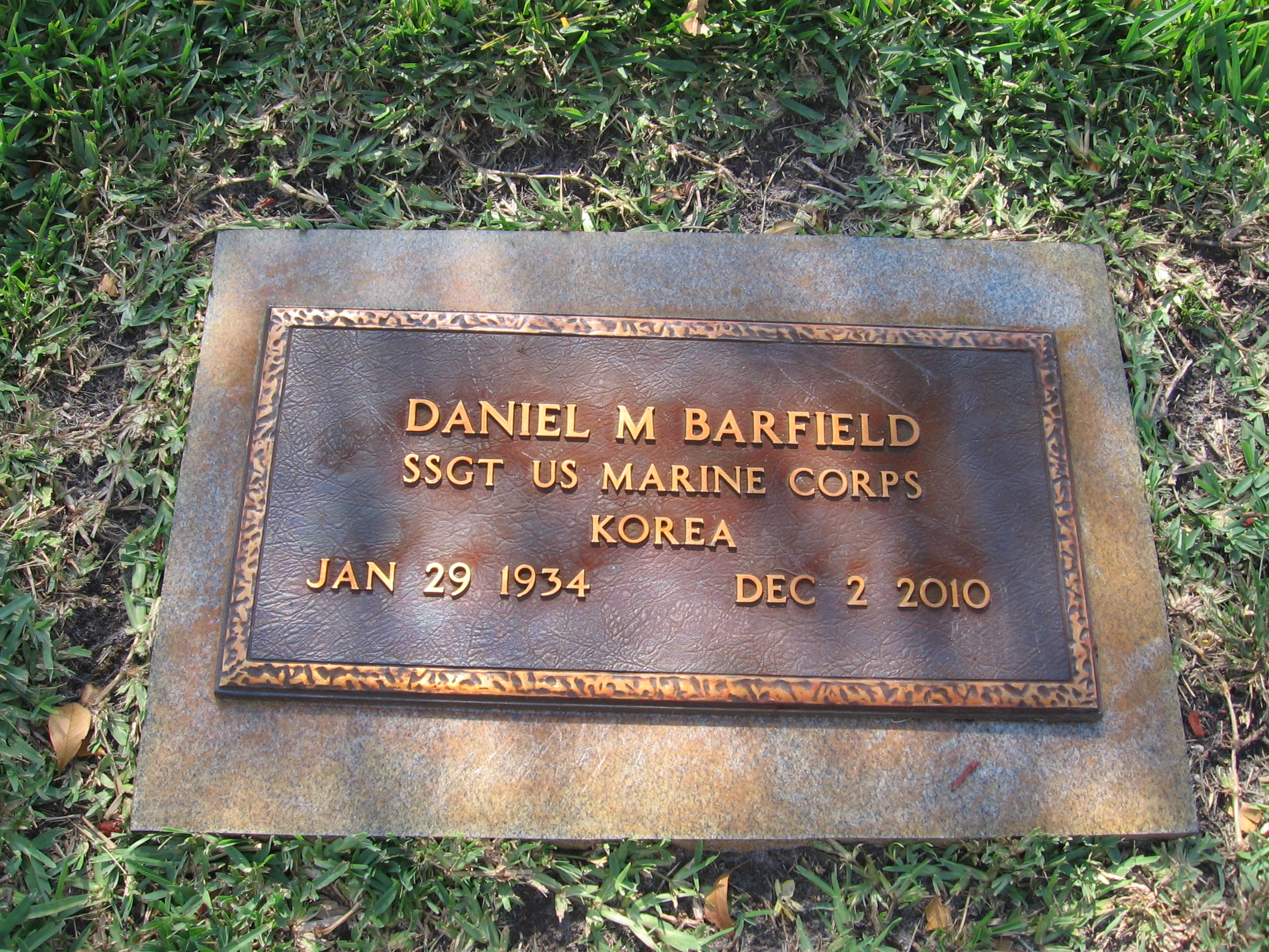 Sgt Daniel M Barfield