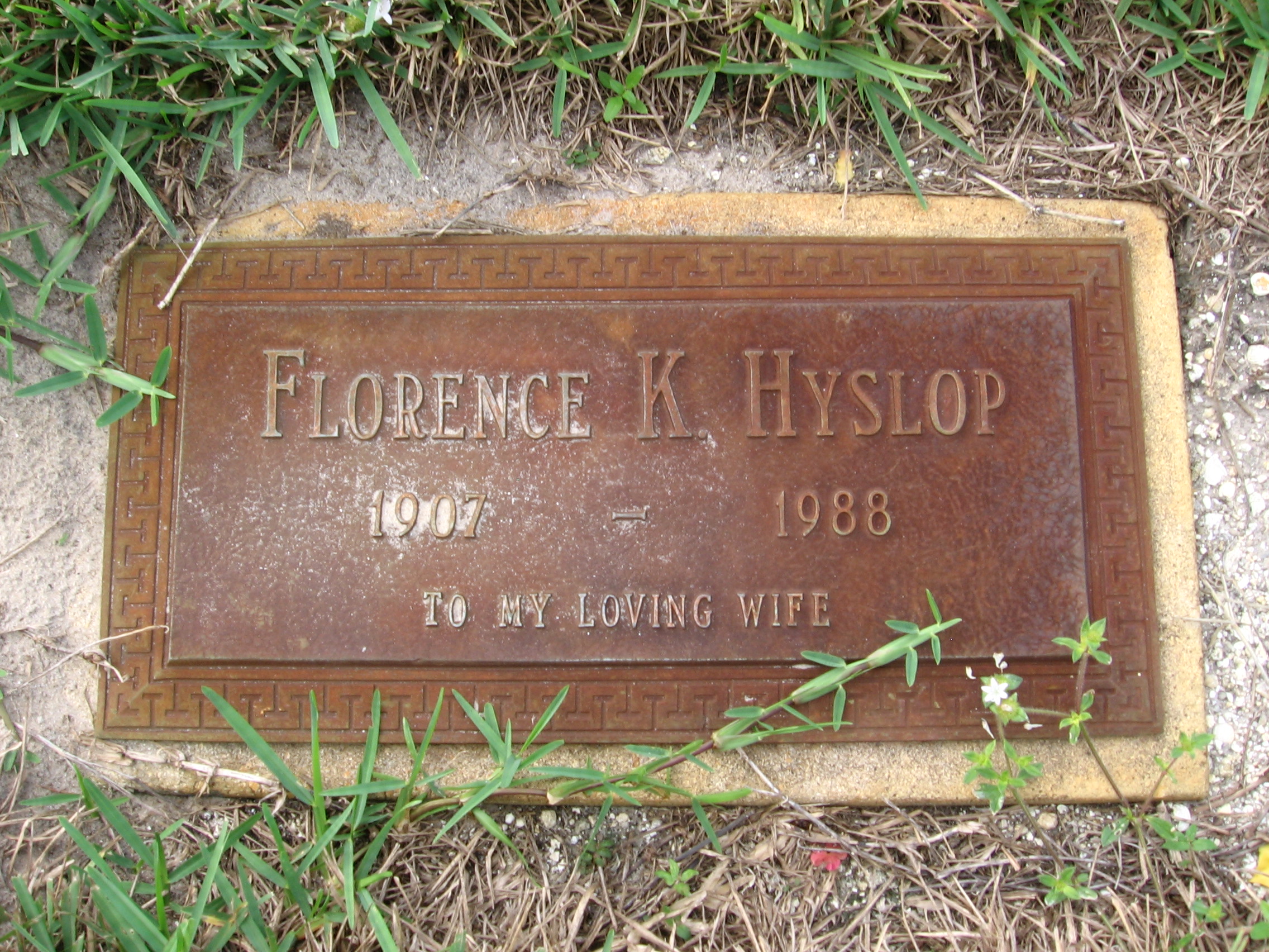 Florence K Hyslop