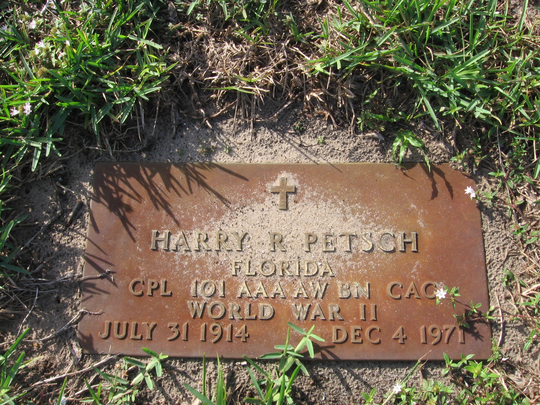 Corp Harry R Petsch