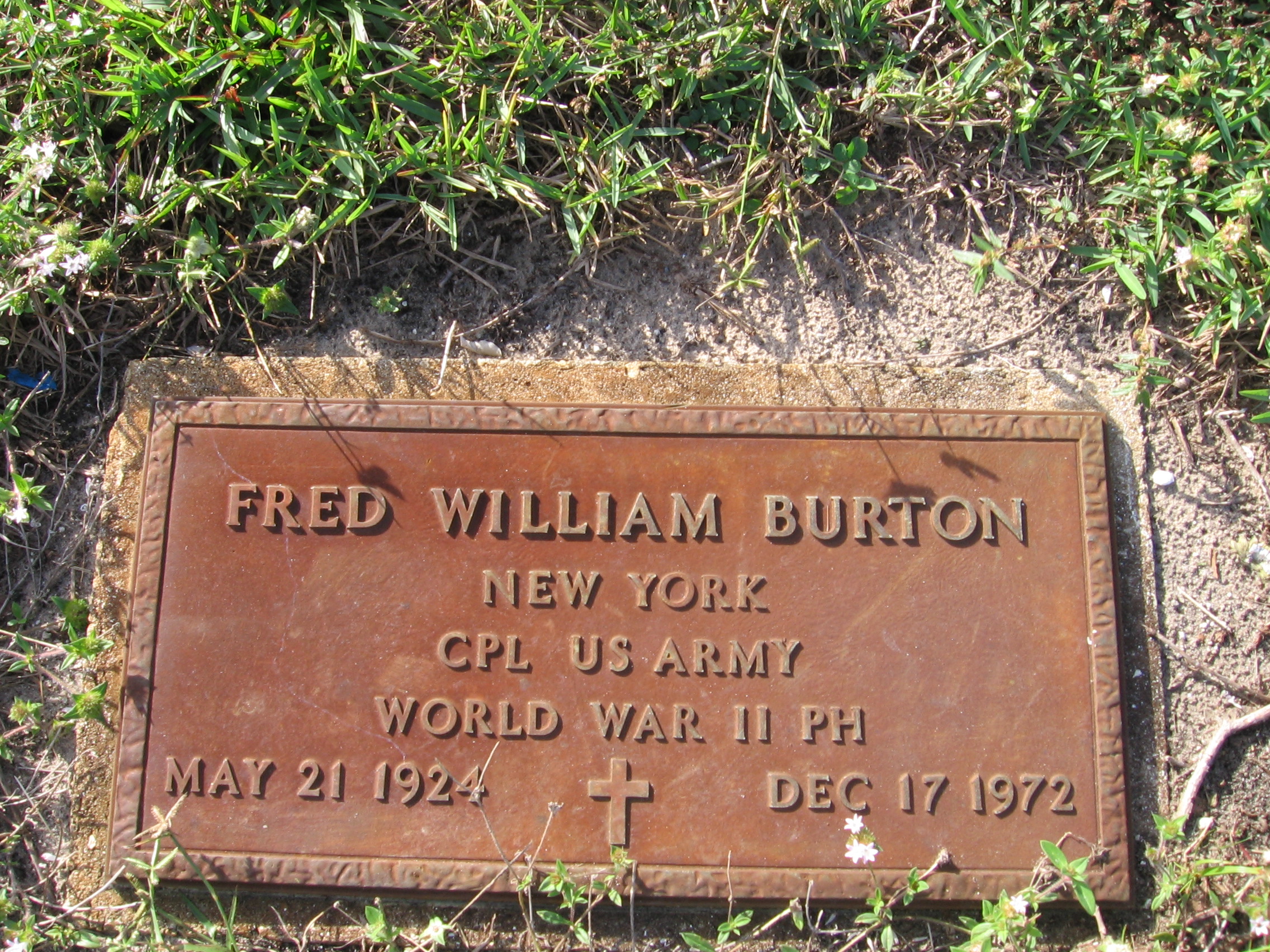 Corp Fred William Burton
