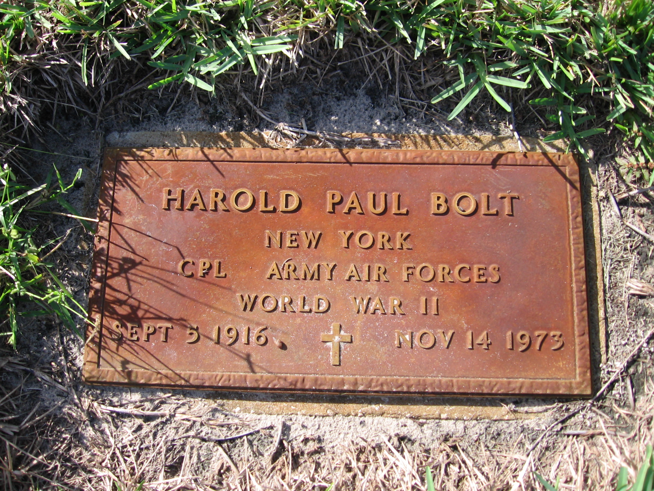 Corp Harold Paul Bolt