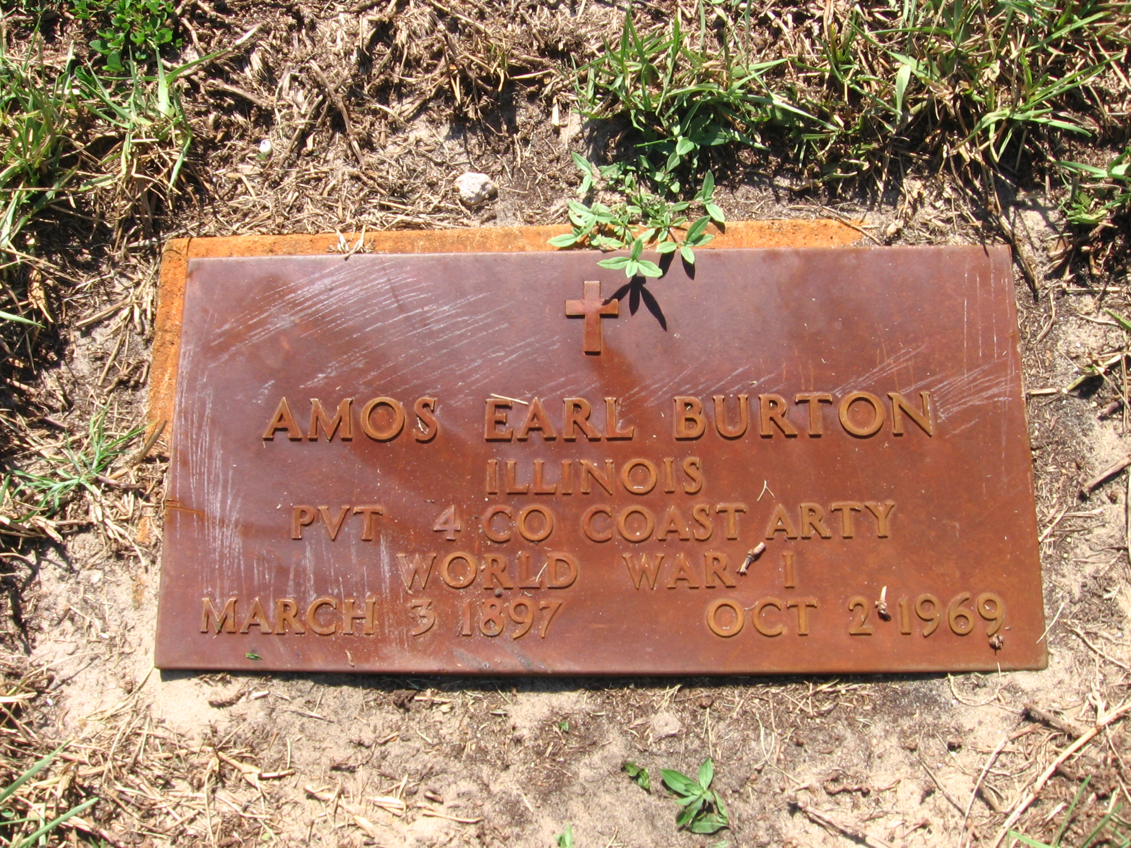 Pvt Amos Earl Burton