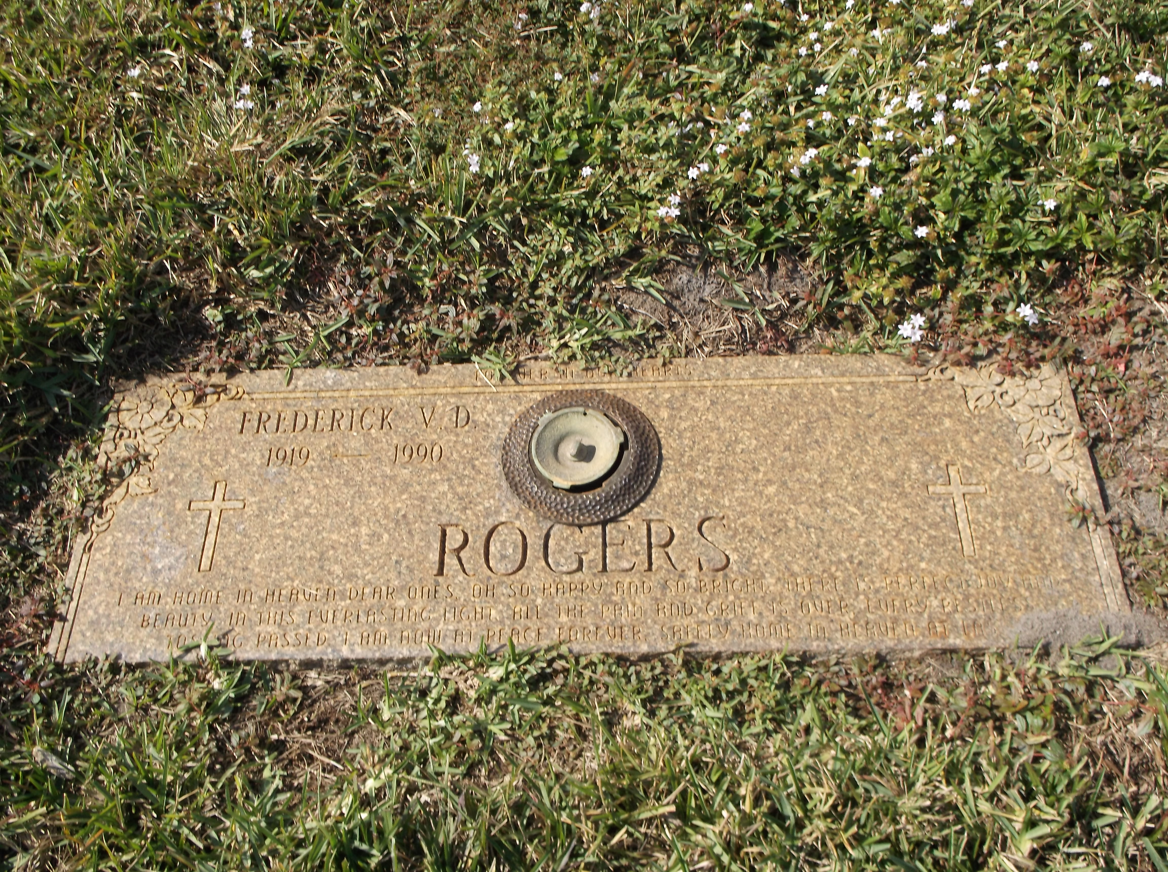 Frederick V D Rogers