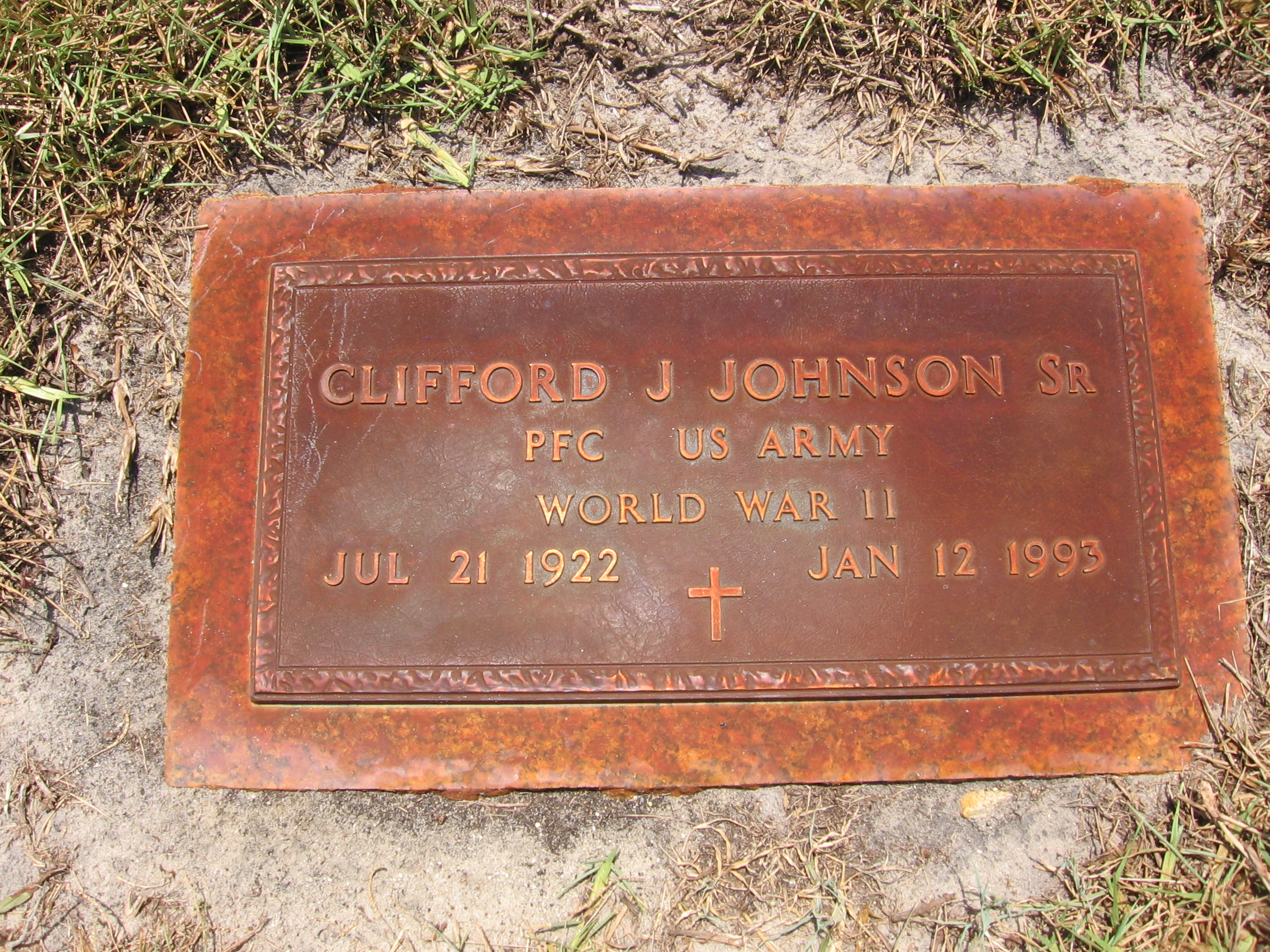 PFC Clifford J Johnson, Sr