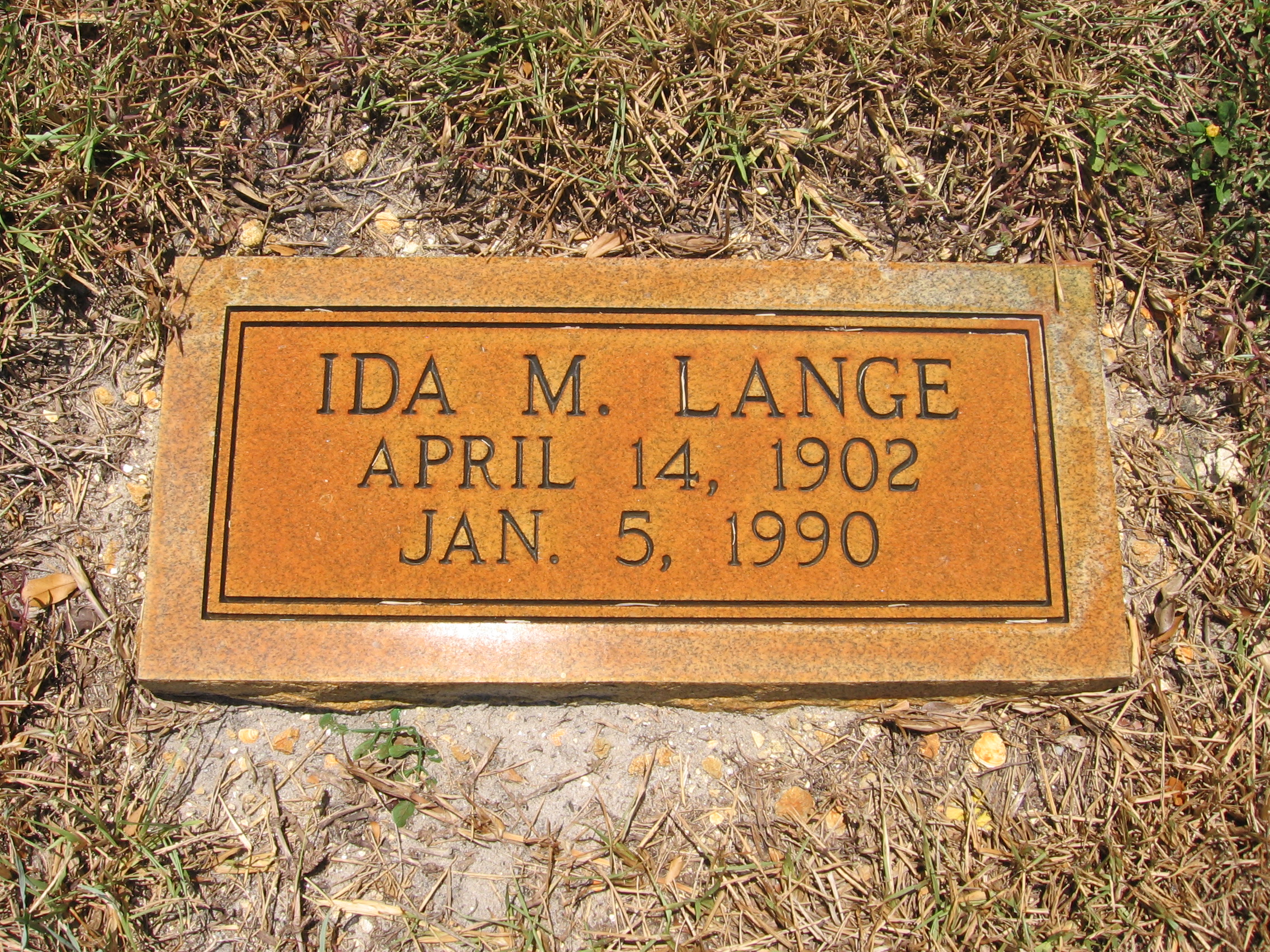Ida M Lange