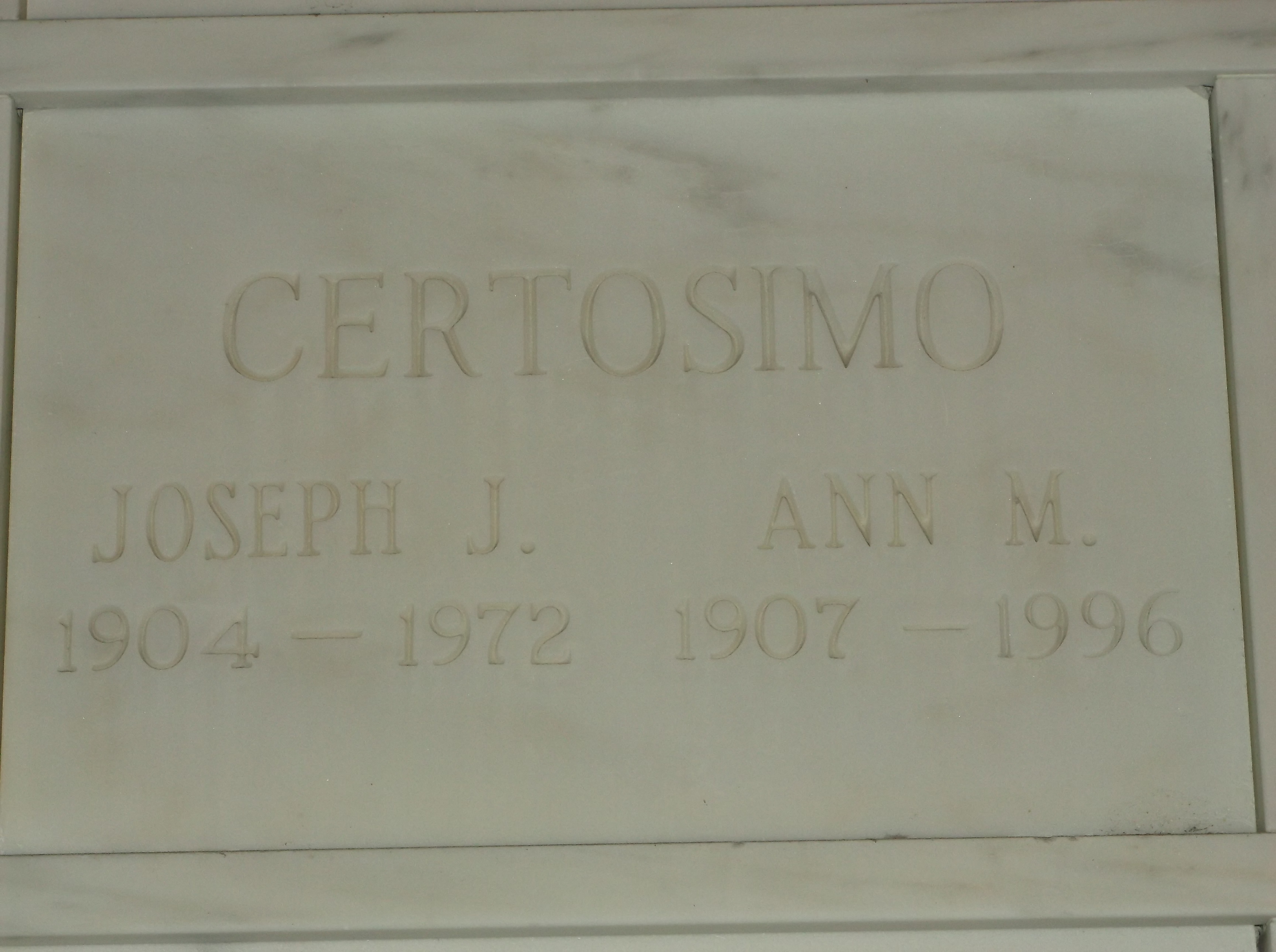 Joseph J Certosimo